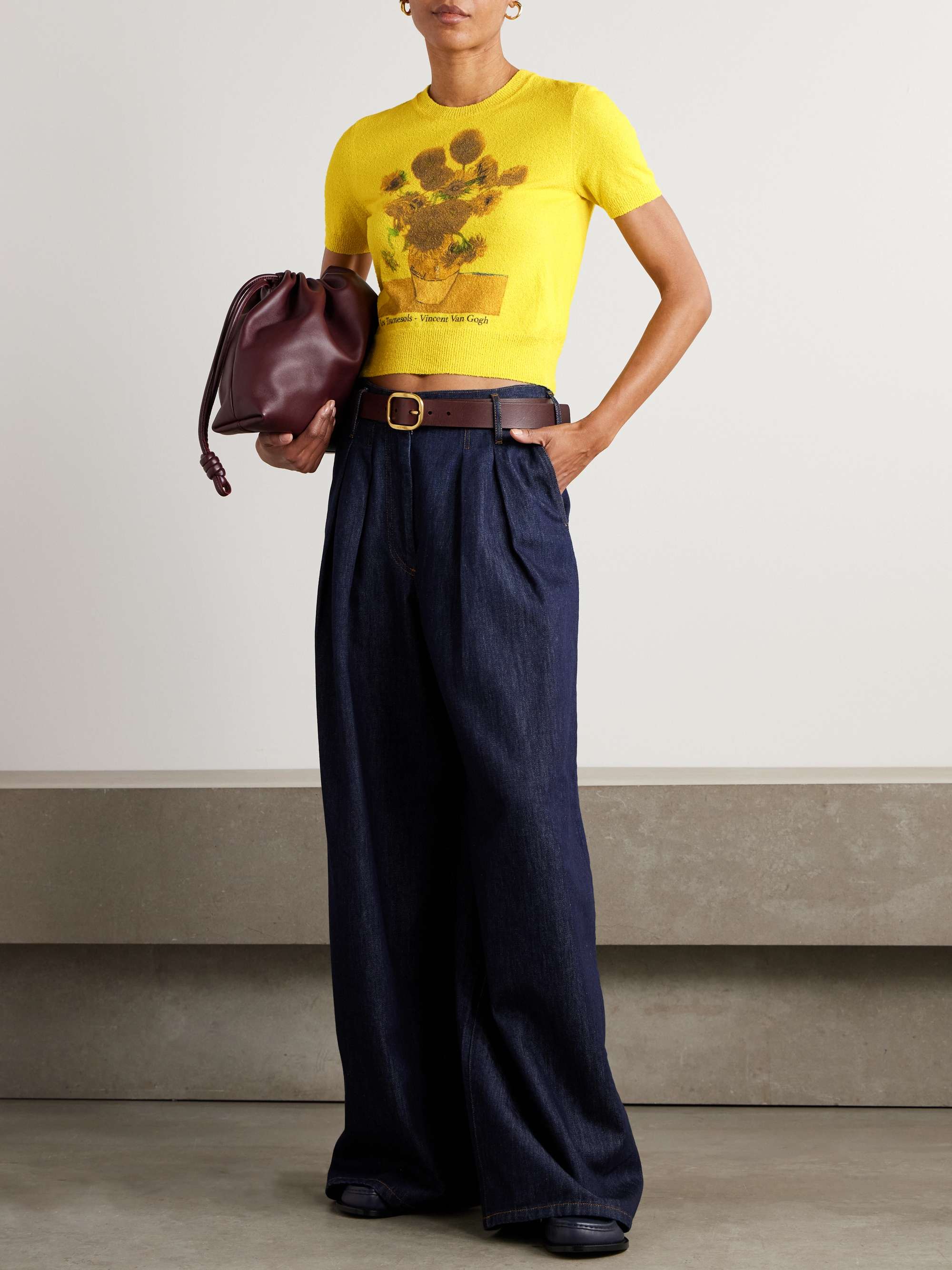 Printed cotton-blend terry T-shirt view