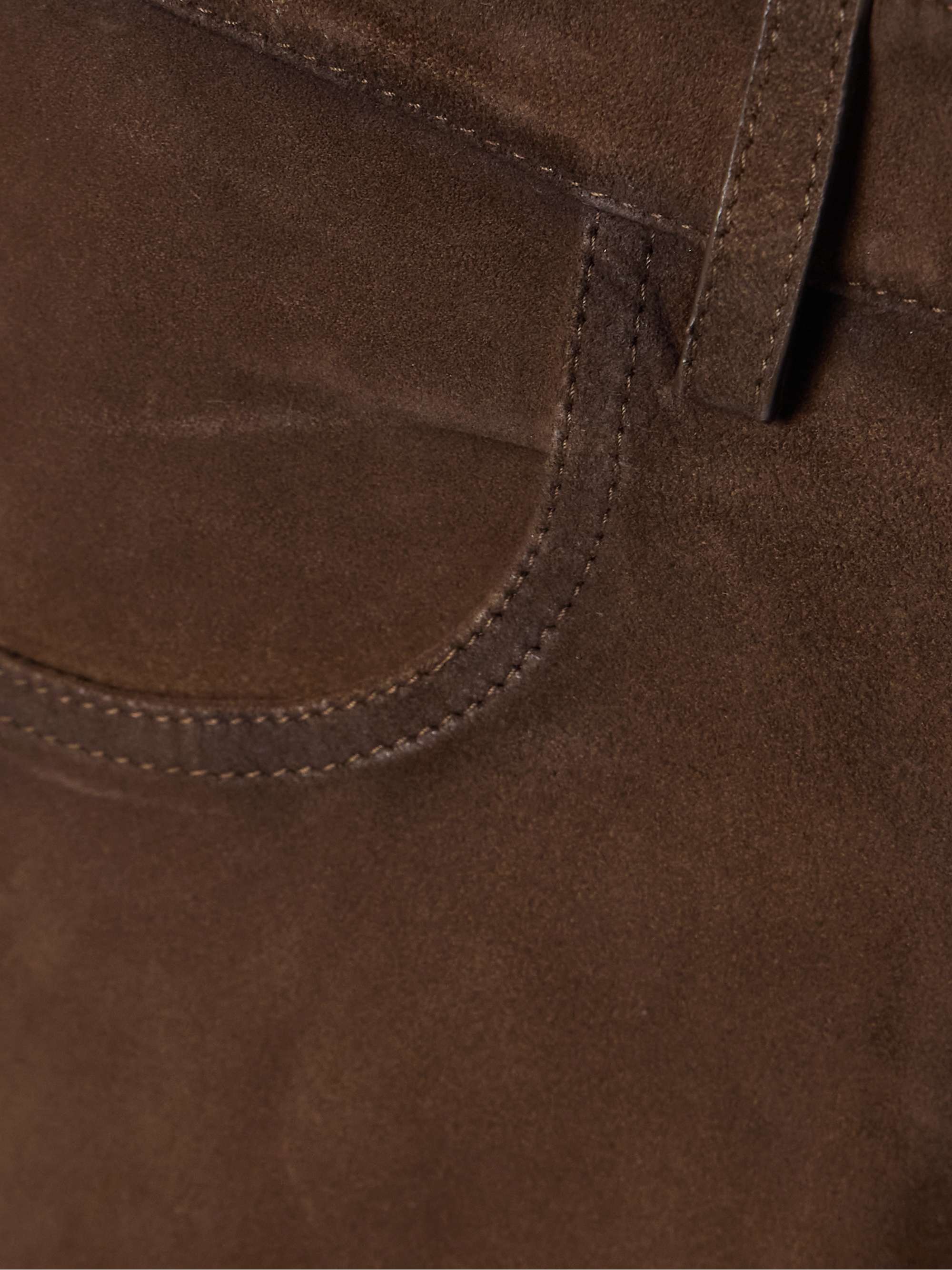 Vanel lace-up suede straight-leg pants view