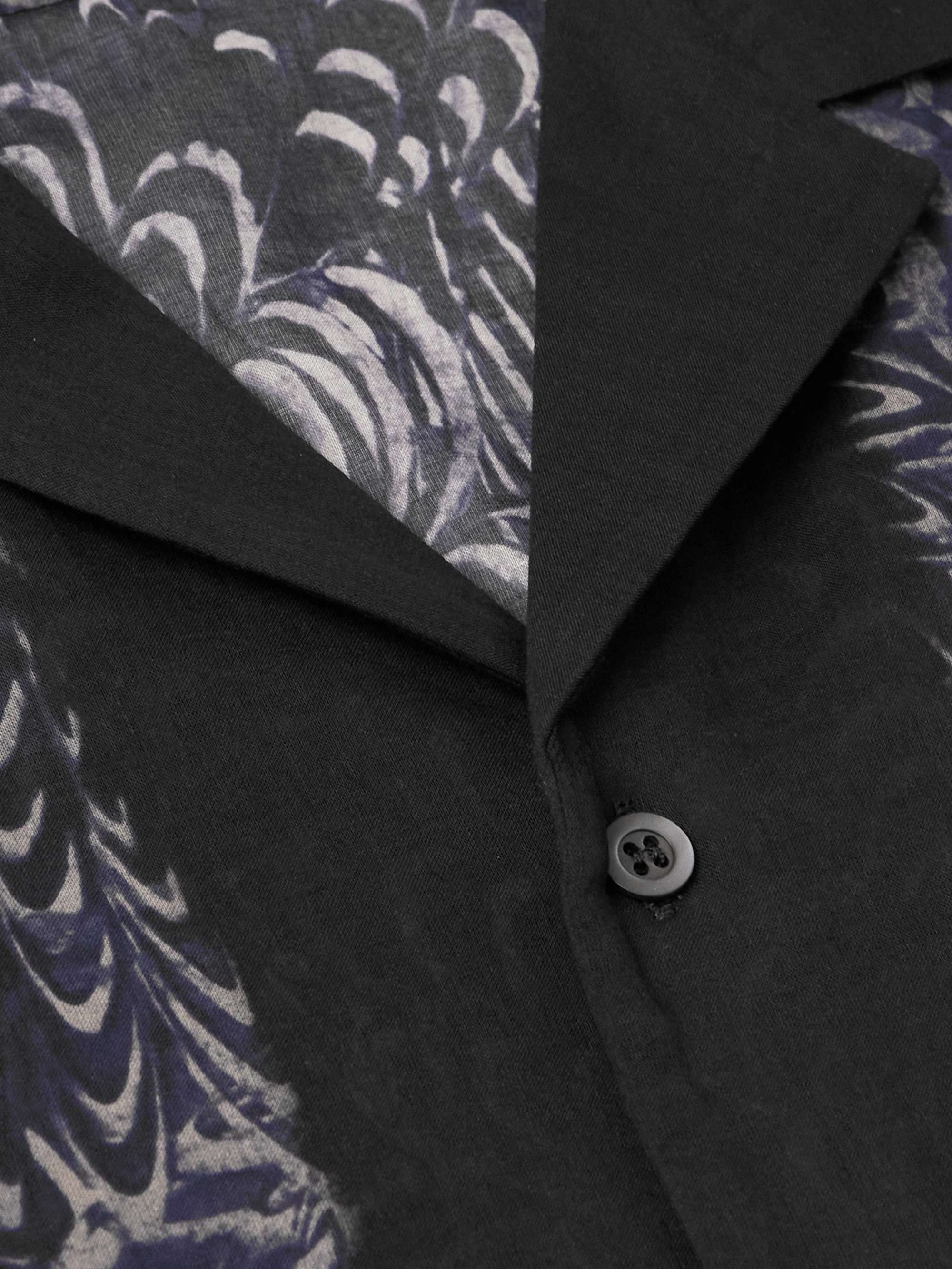 Camp-Collar Printed Cotton-Voile Shirt view