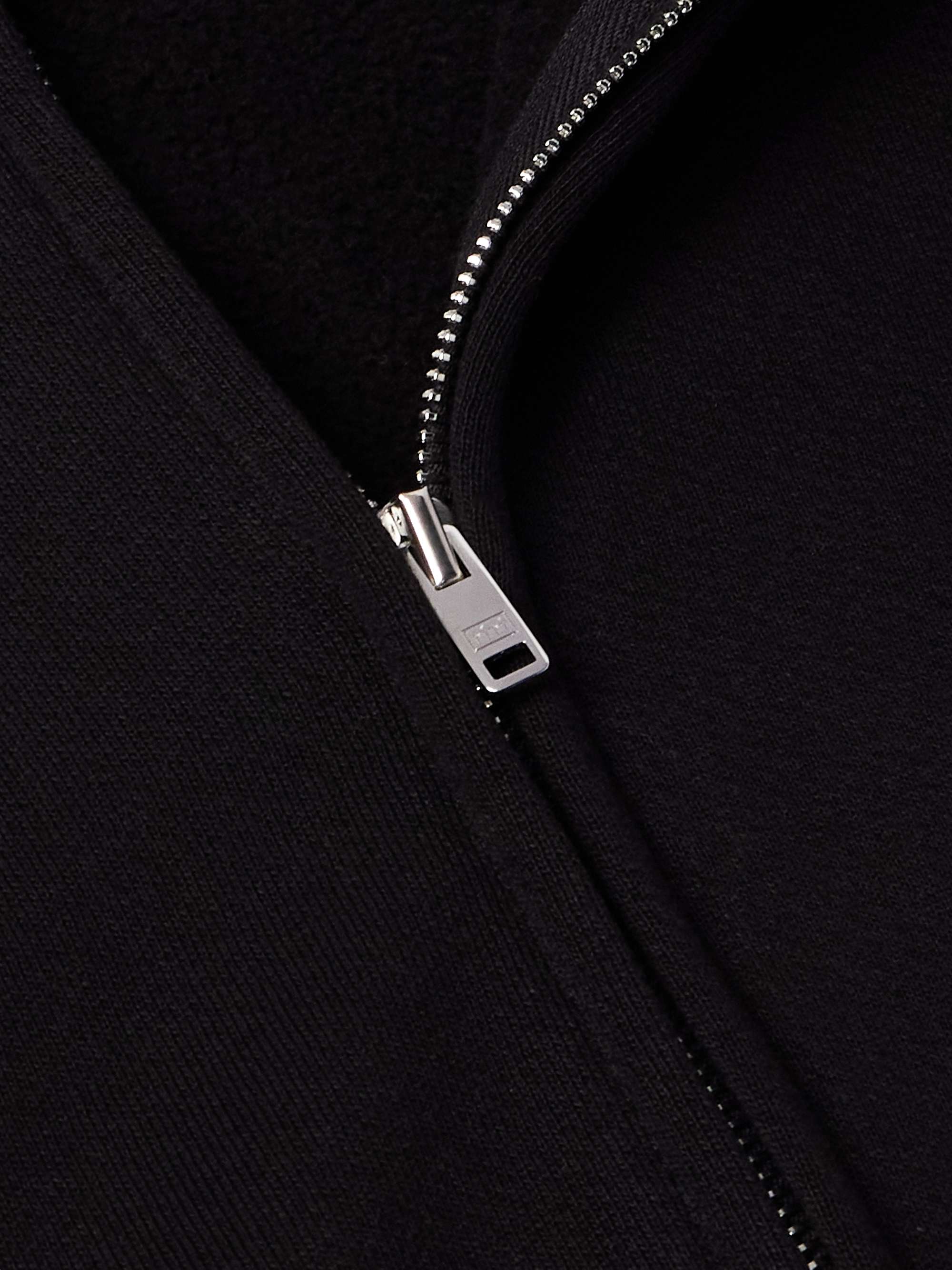 Garment-Dyed Cotton-Jersey Zip-Up Hoodie view