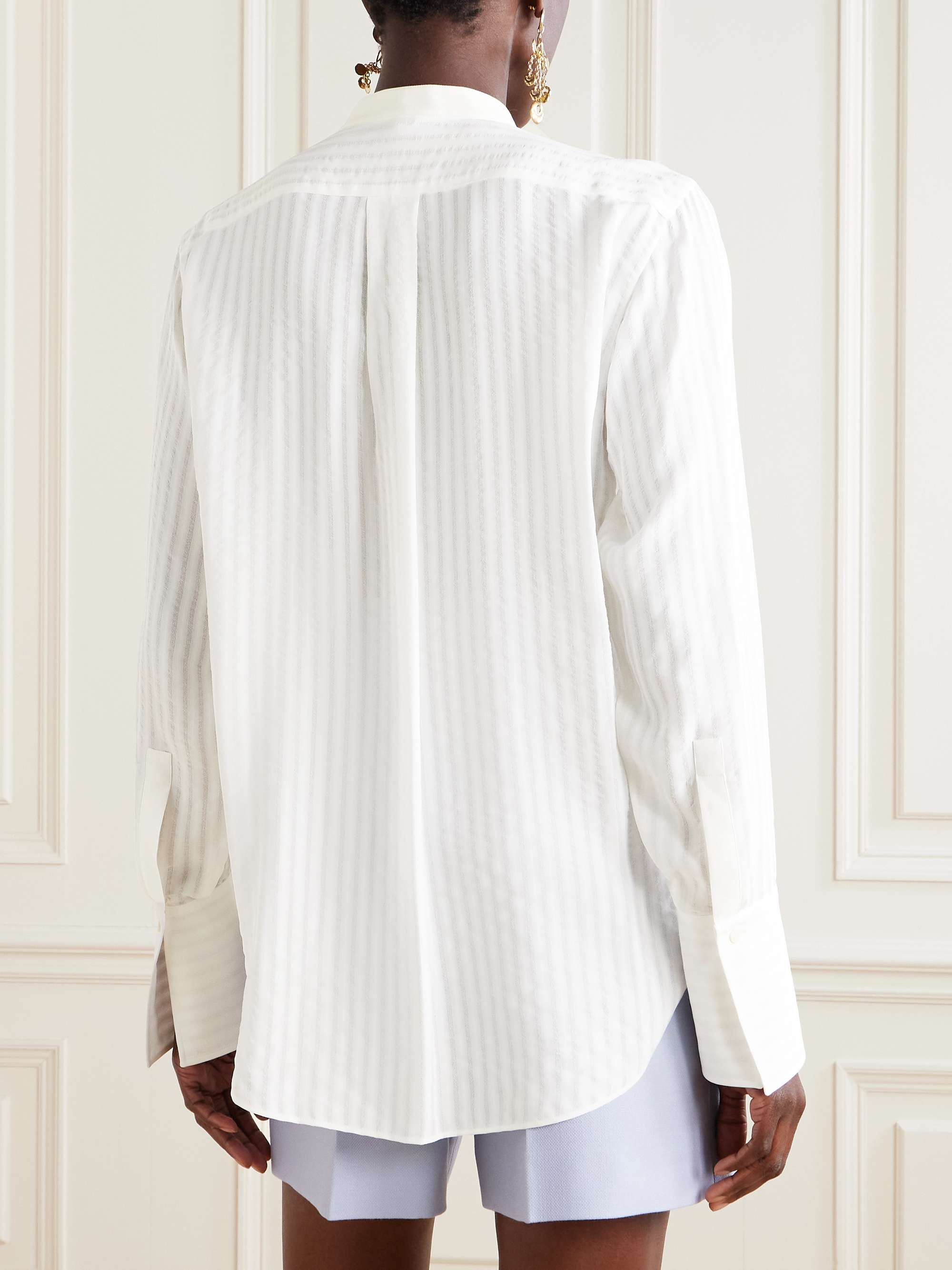 Striped crepe shirt view