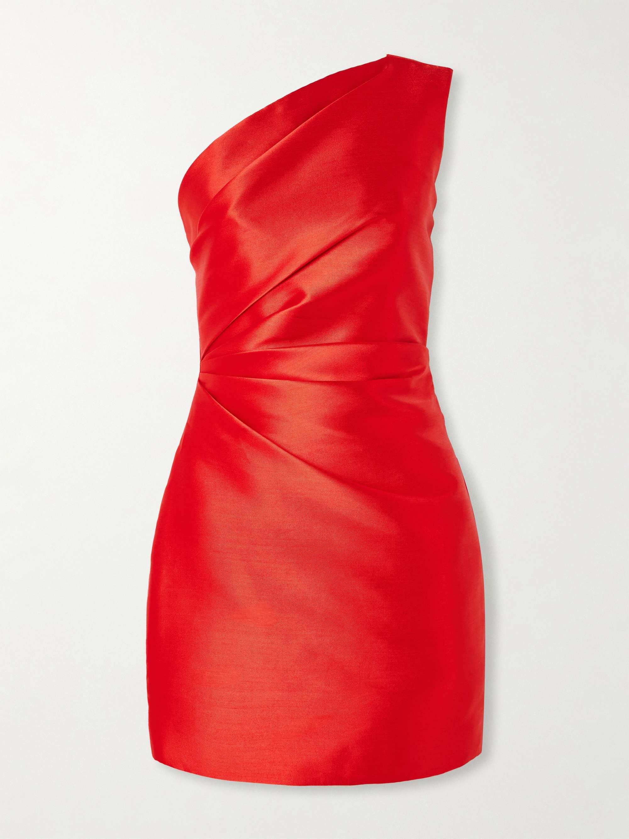 Nori one-shoulder satin-twill mini dress view