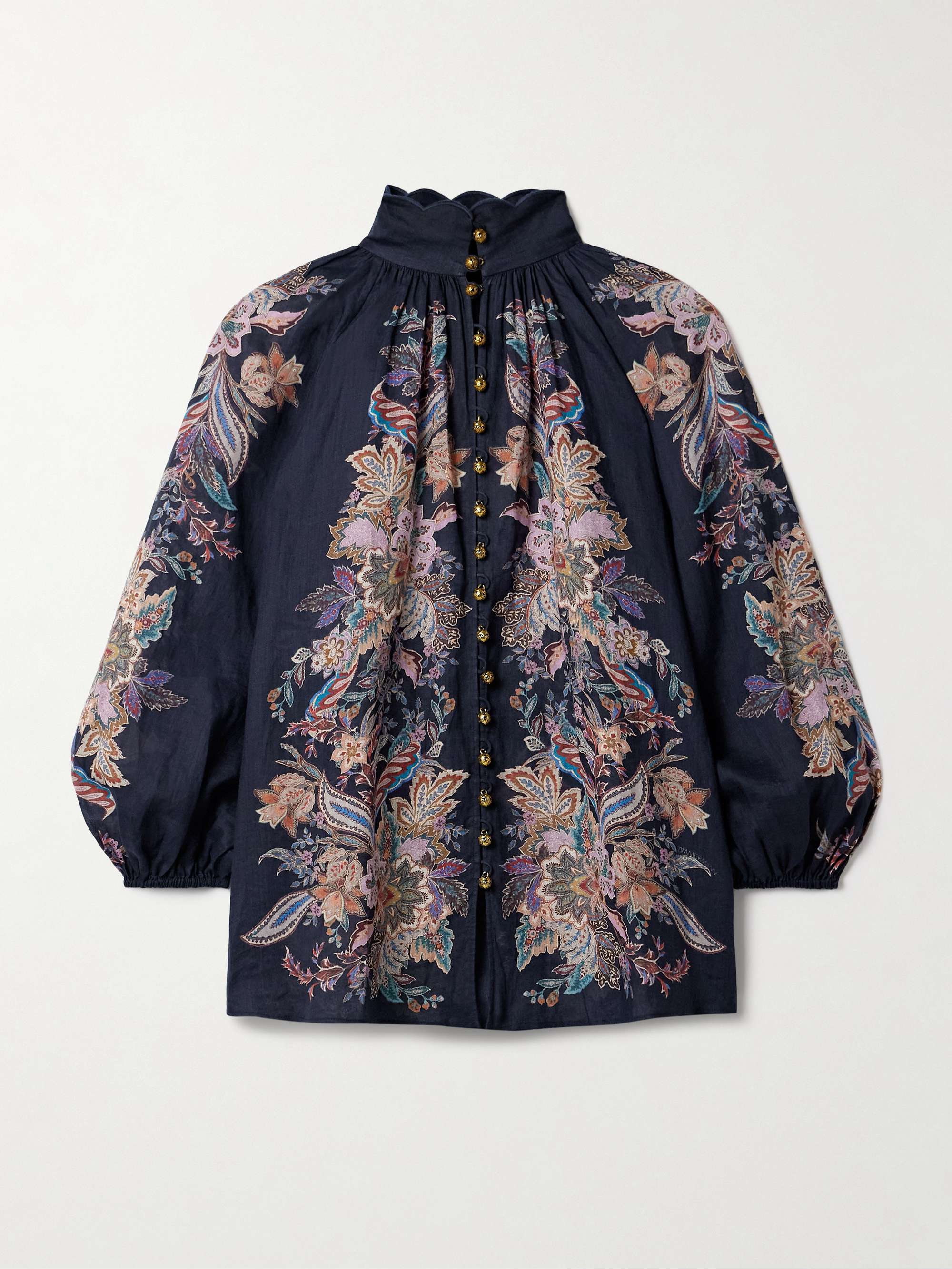 Rhiannon floral-print ramie blouse view