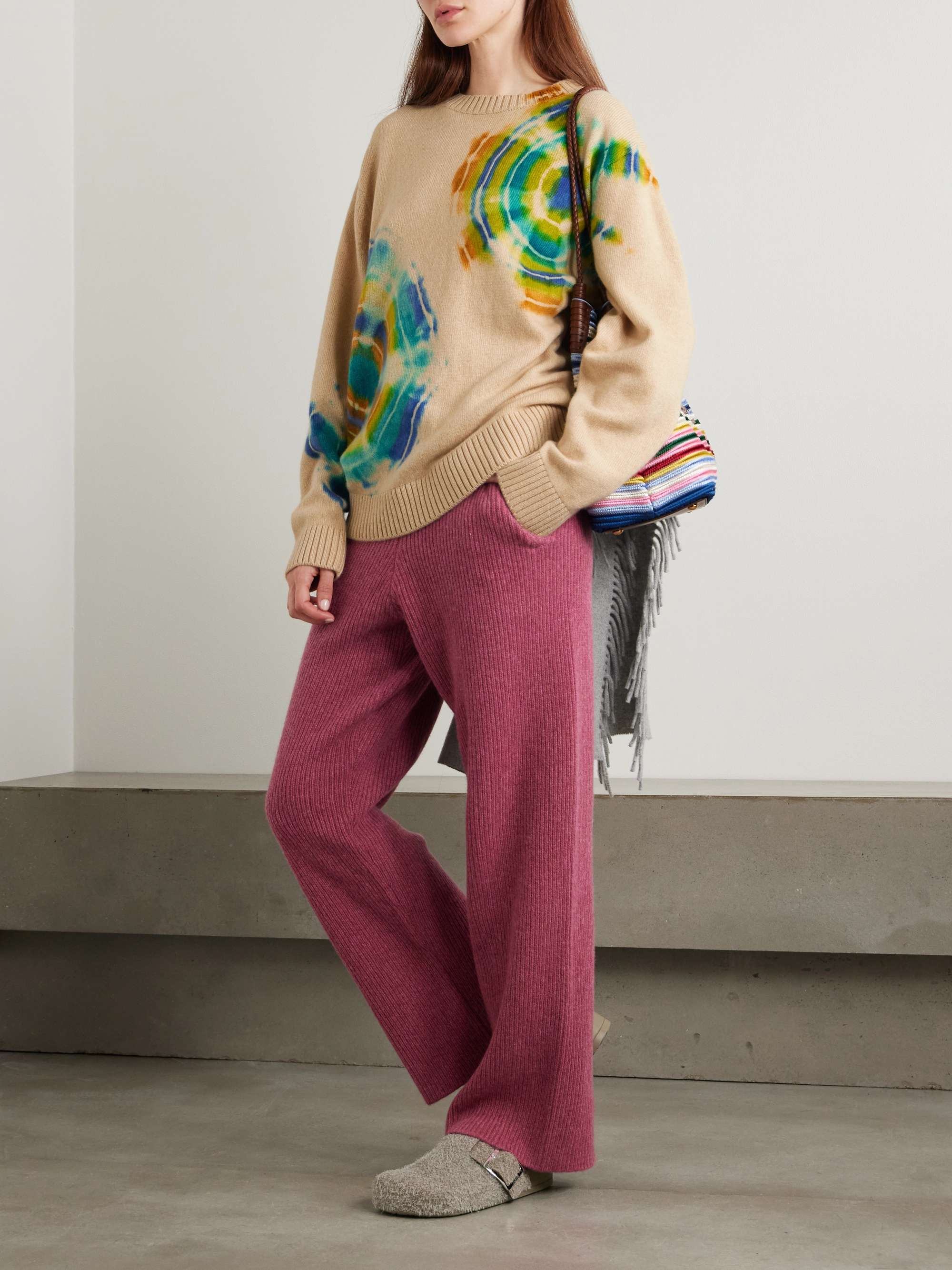 Geode Racing Crew tie-dyed cashmere sweater view