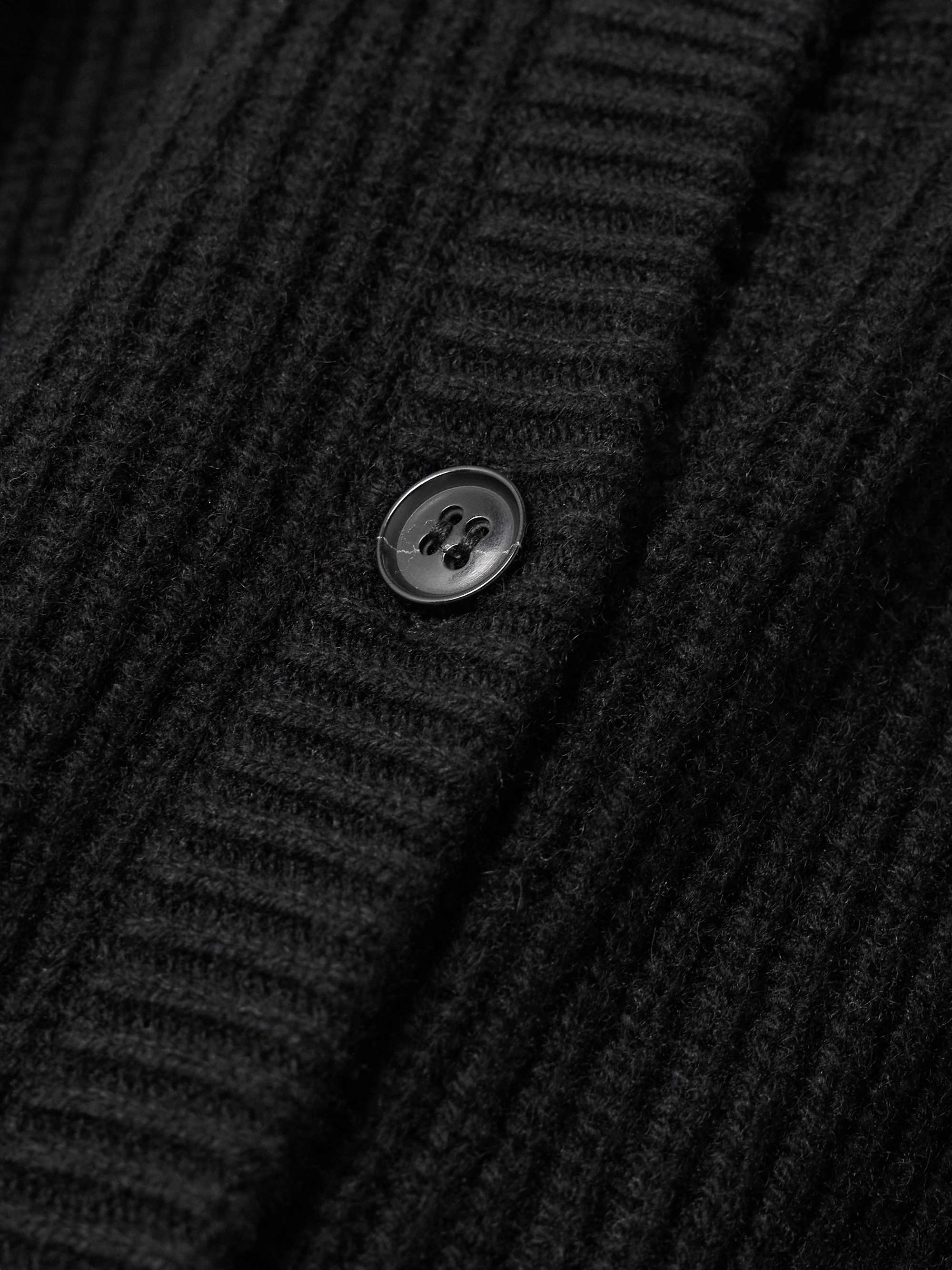 Ribbed wool and cashmere-blend cardigan view