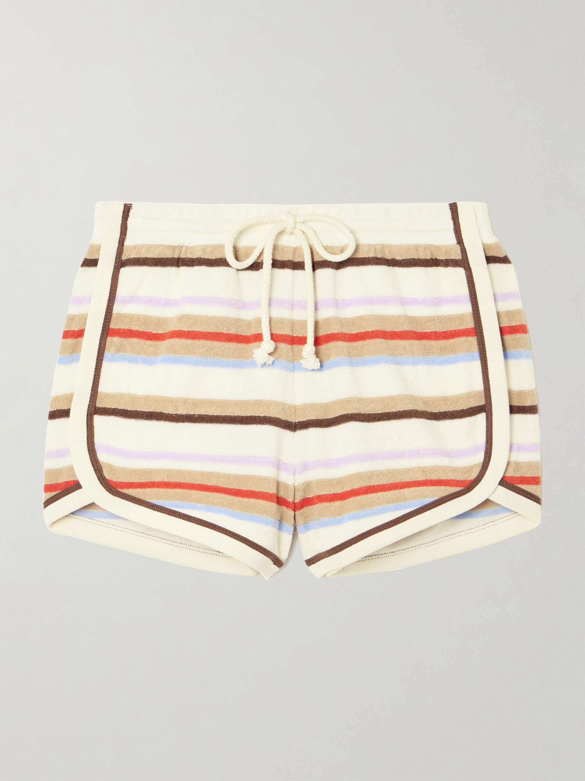 Mulberry striped cotton-blend terry shorts view