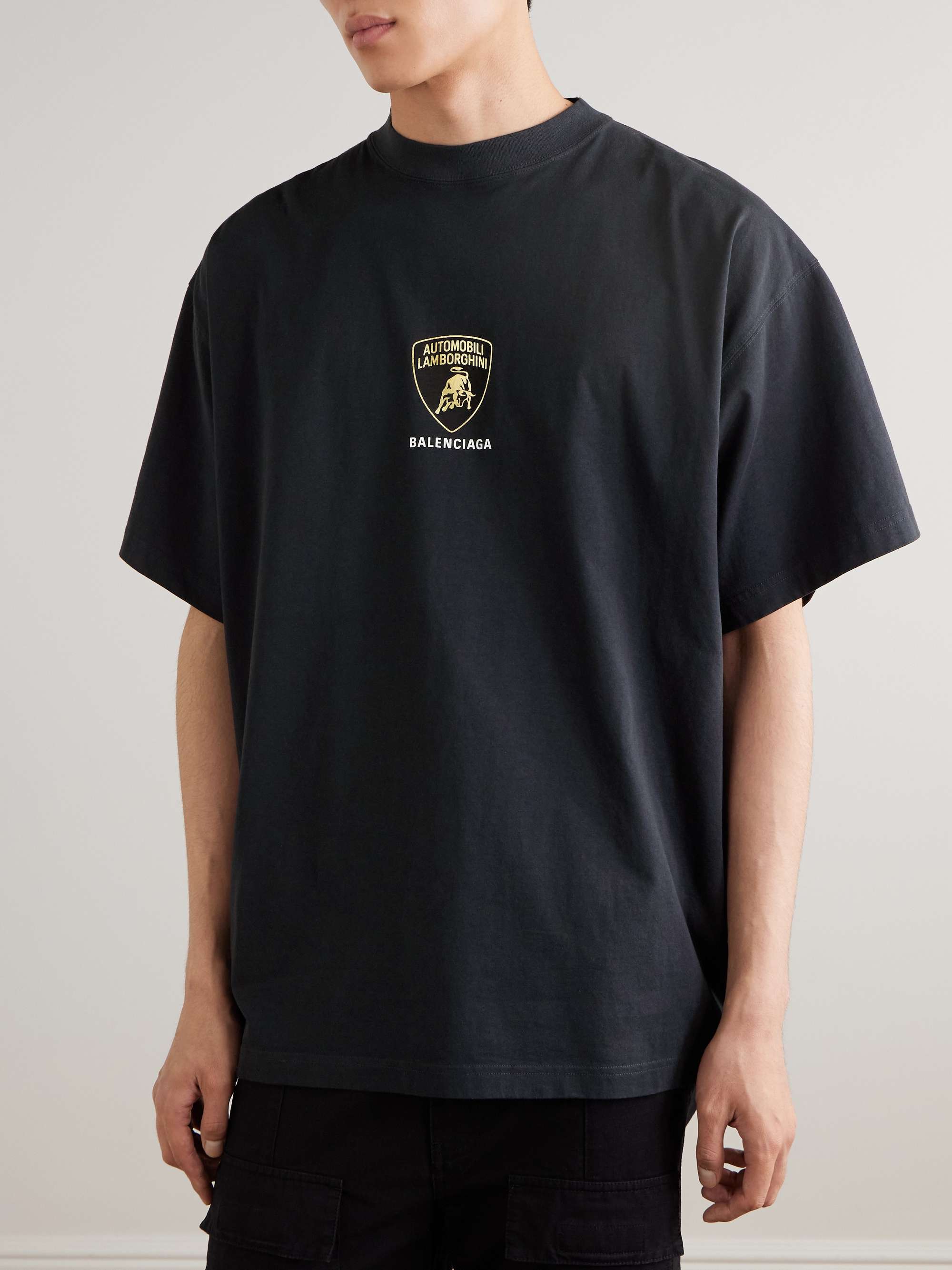 + Lamborghini Oversized Printed Cotton-Jersey T-Shirt view