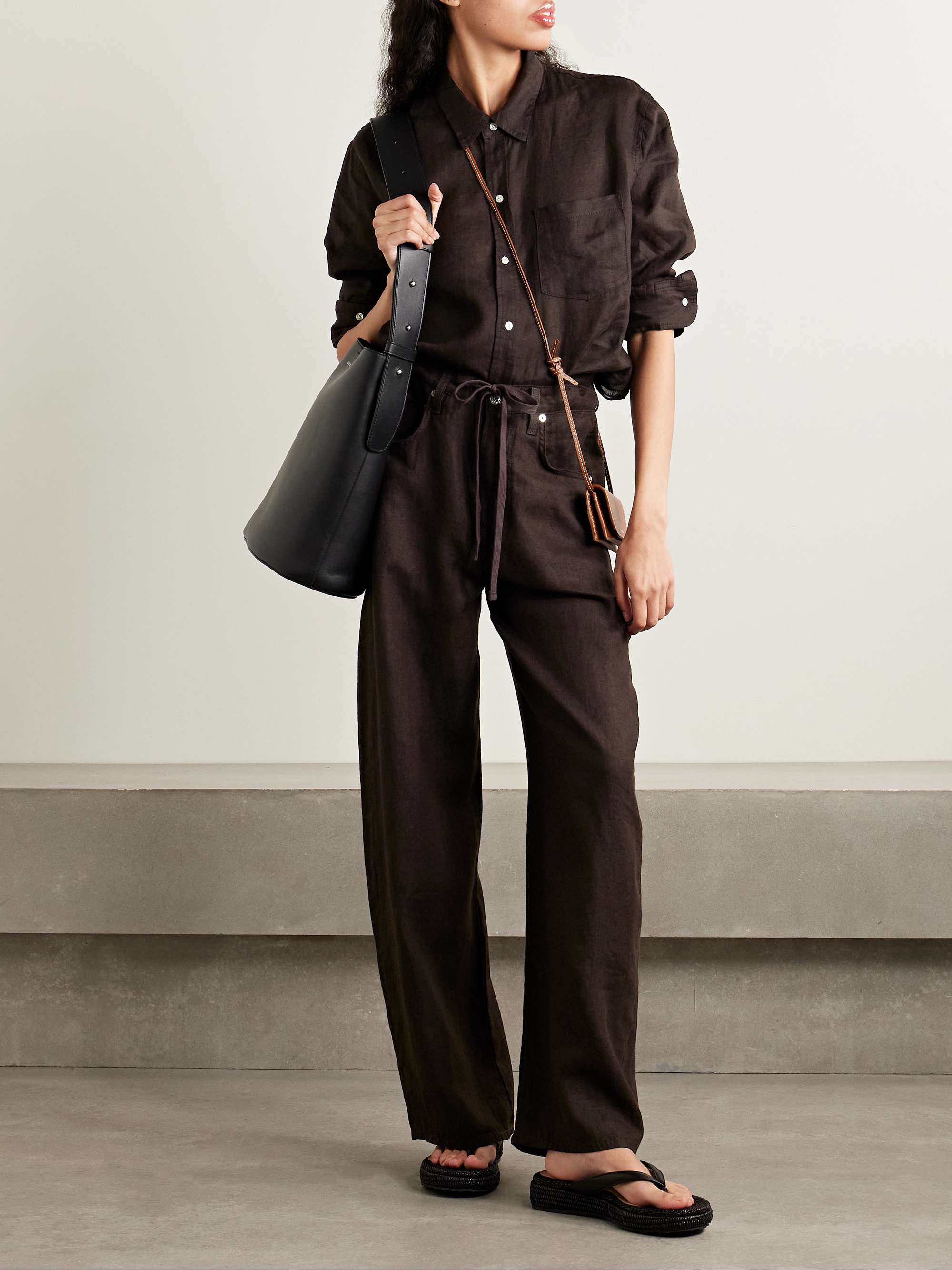 Kayla Shrunken linen shirt view