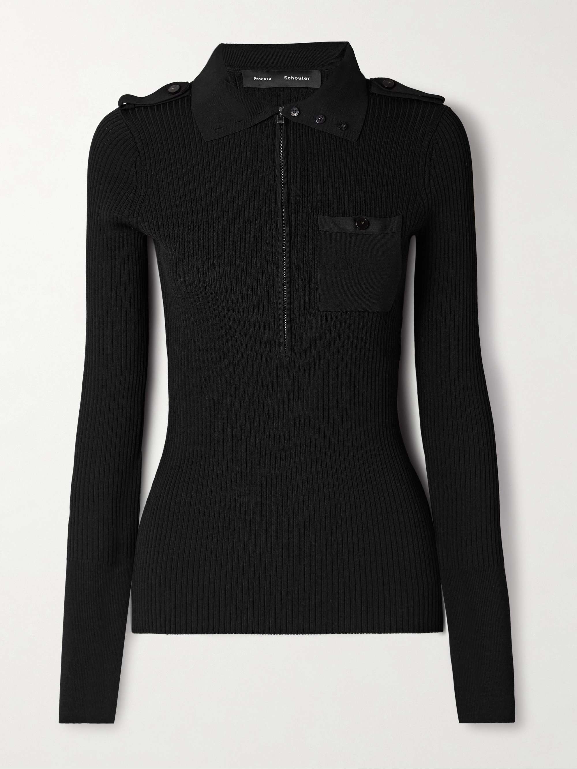 Norah ribbed-knit turtleneck top view