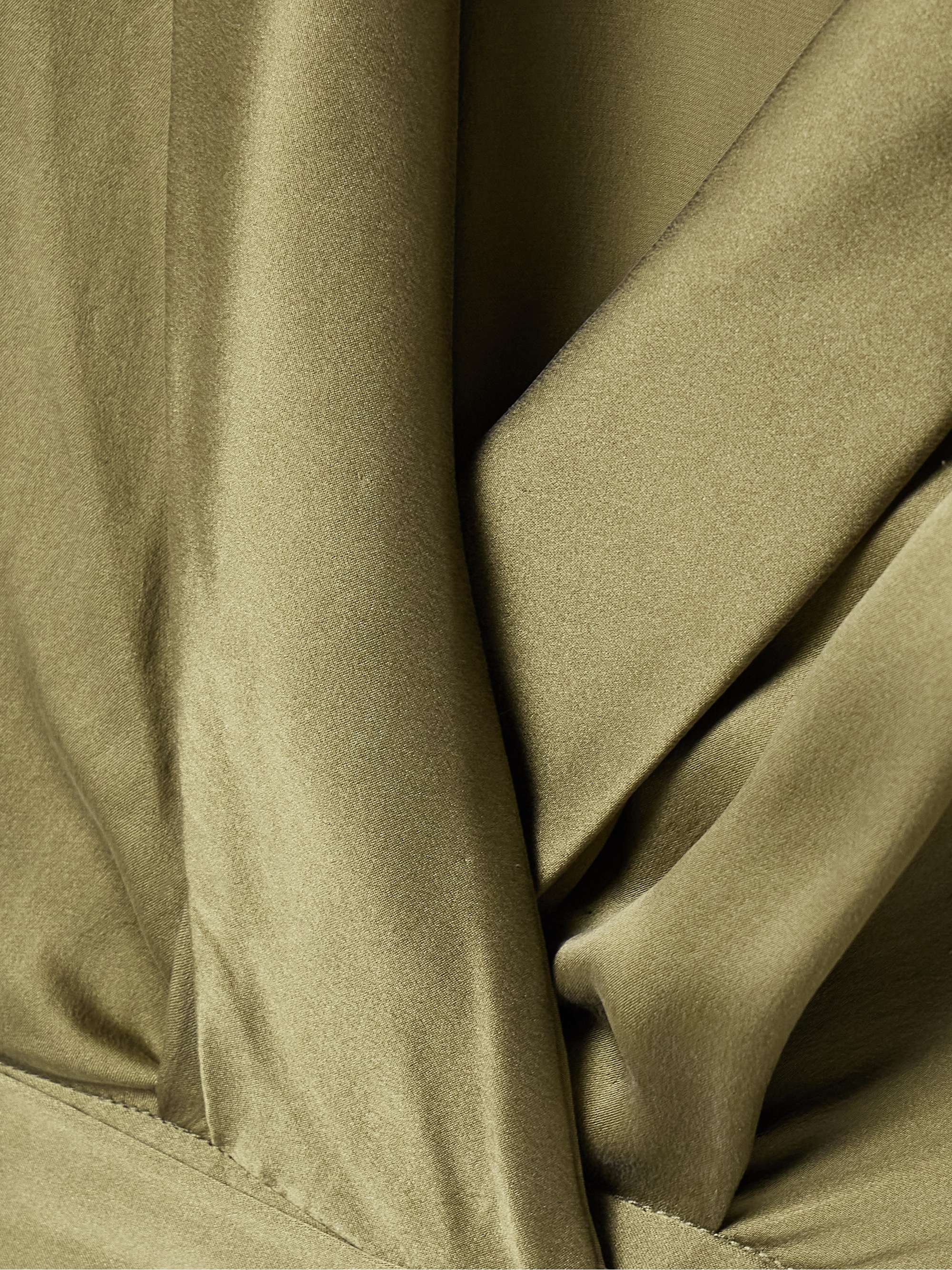 Silk-satin wrap blouse view