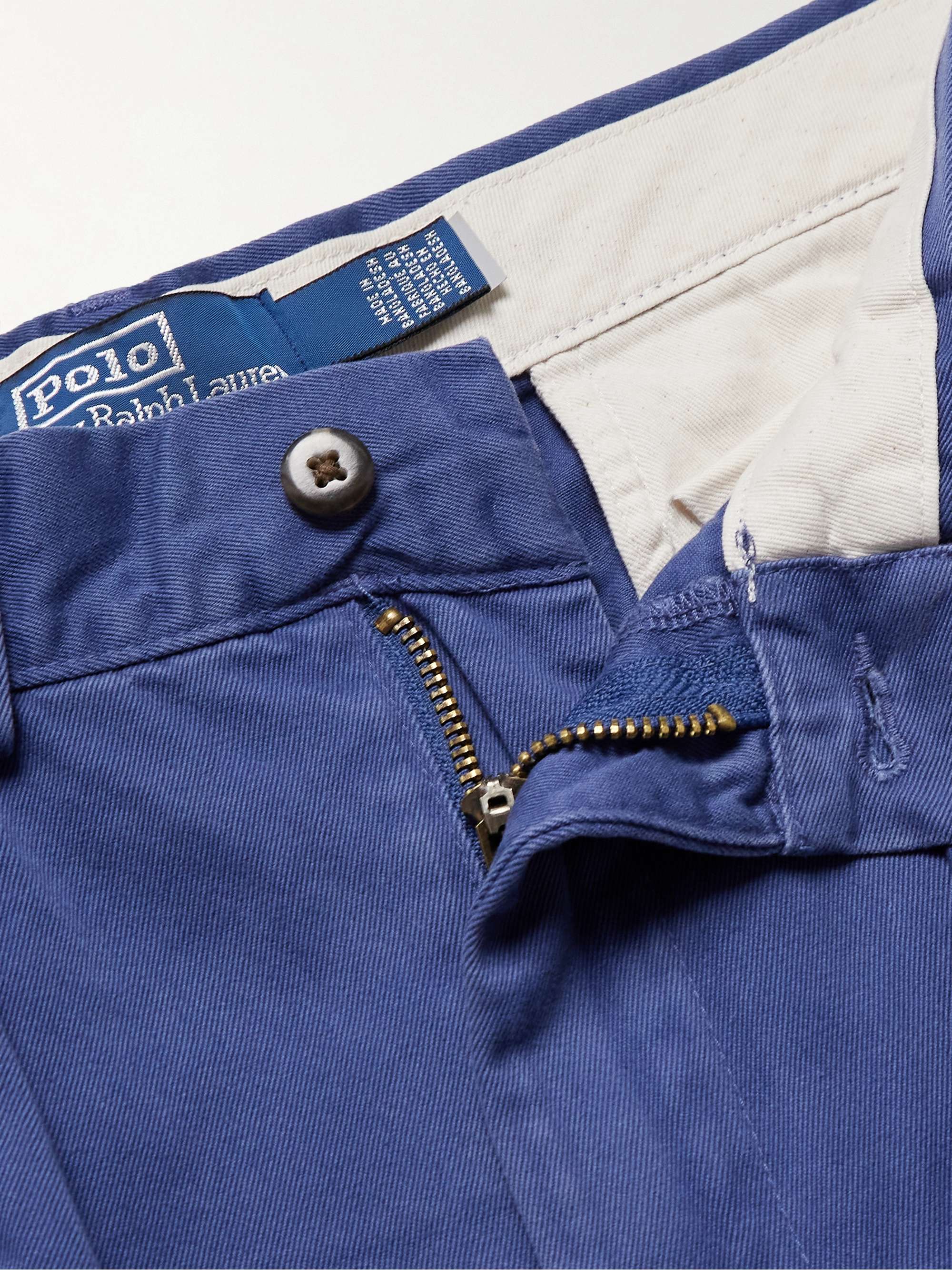 Whitman Straight-Leg Pleated Cotton-Twill Trousers view