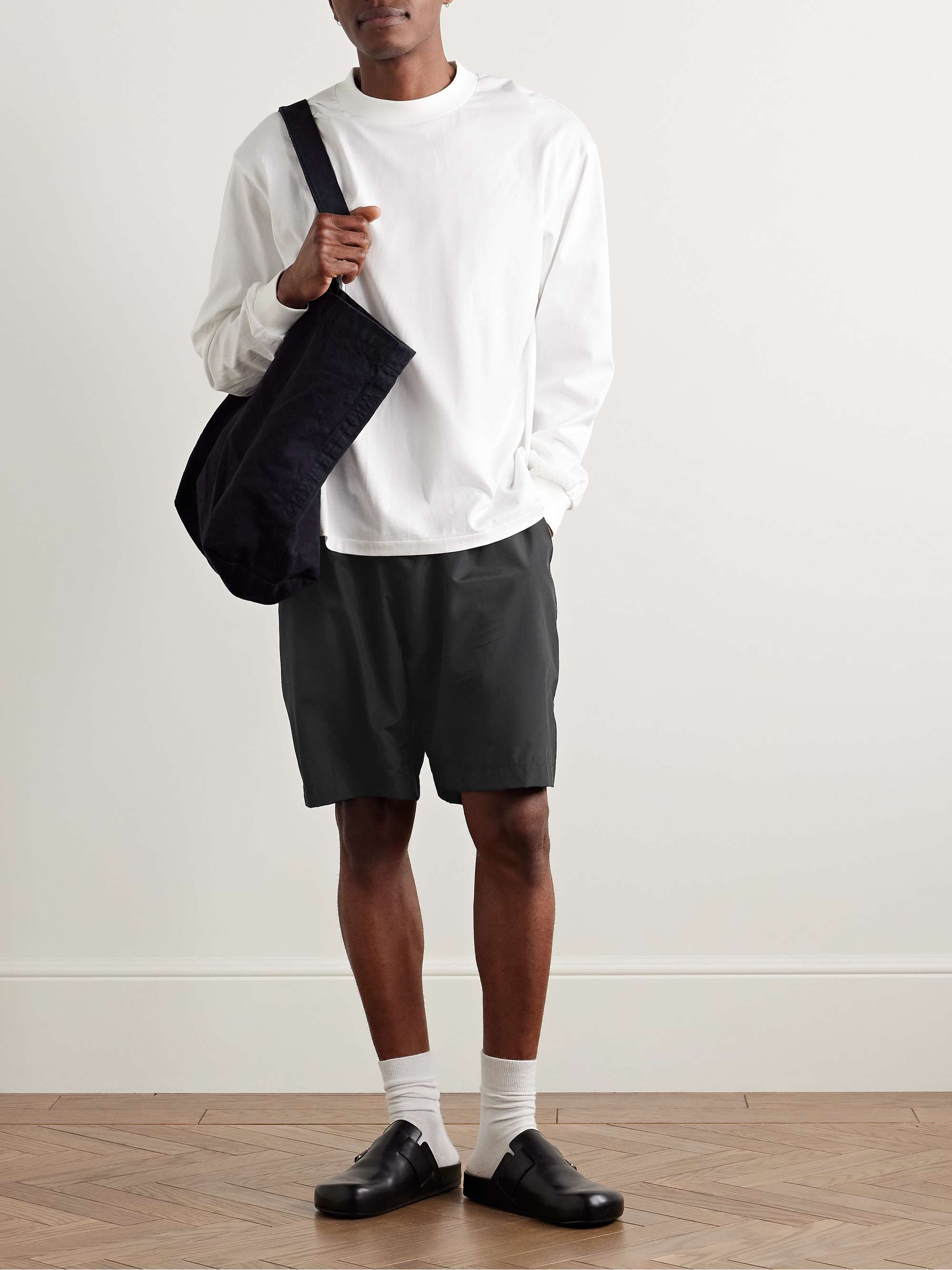 Trainer Straight-Leg Silk-Blend Shell Shorts view