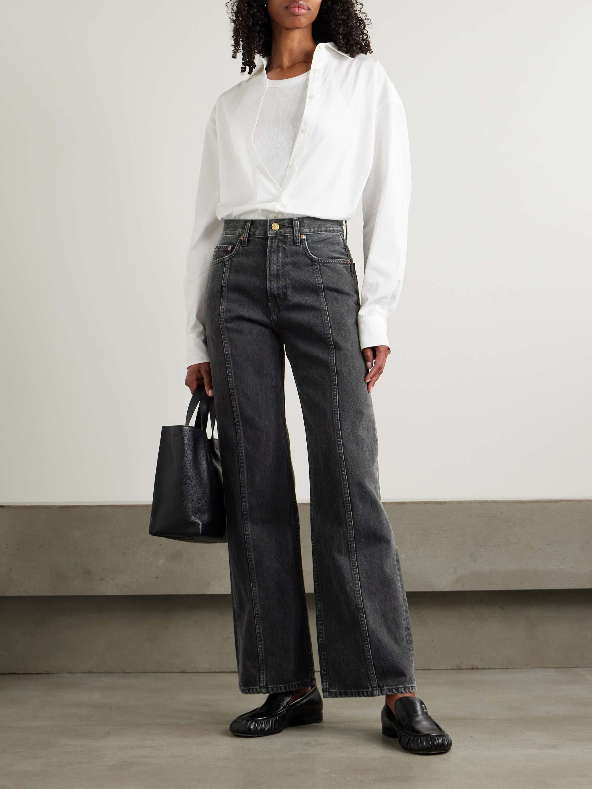 Quinn mid-rise straight-leg jeans view