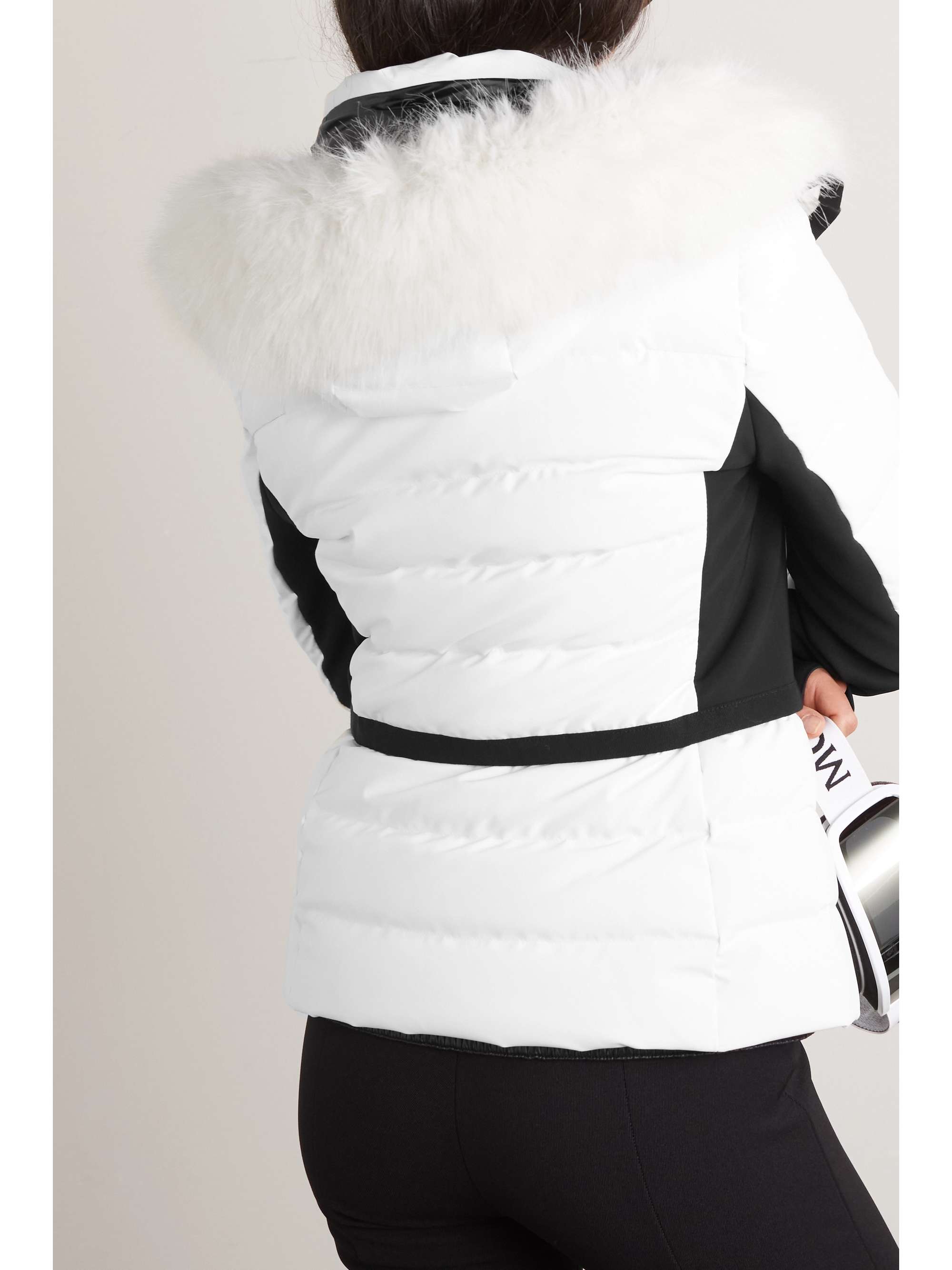 Lamoura hooded faux fur-trimmed quilted down ski jacket view