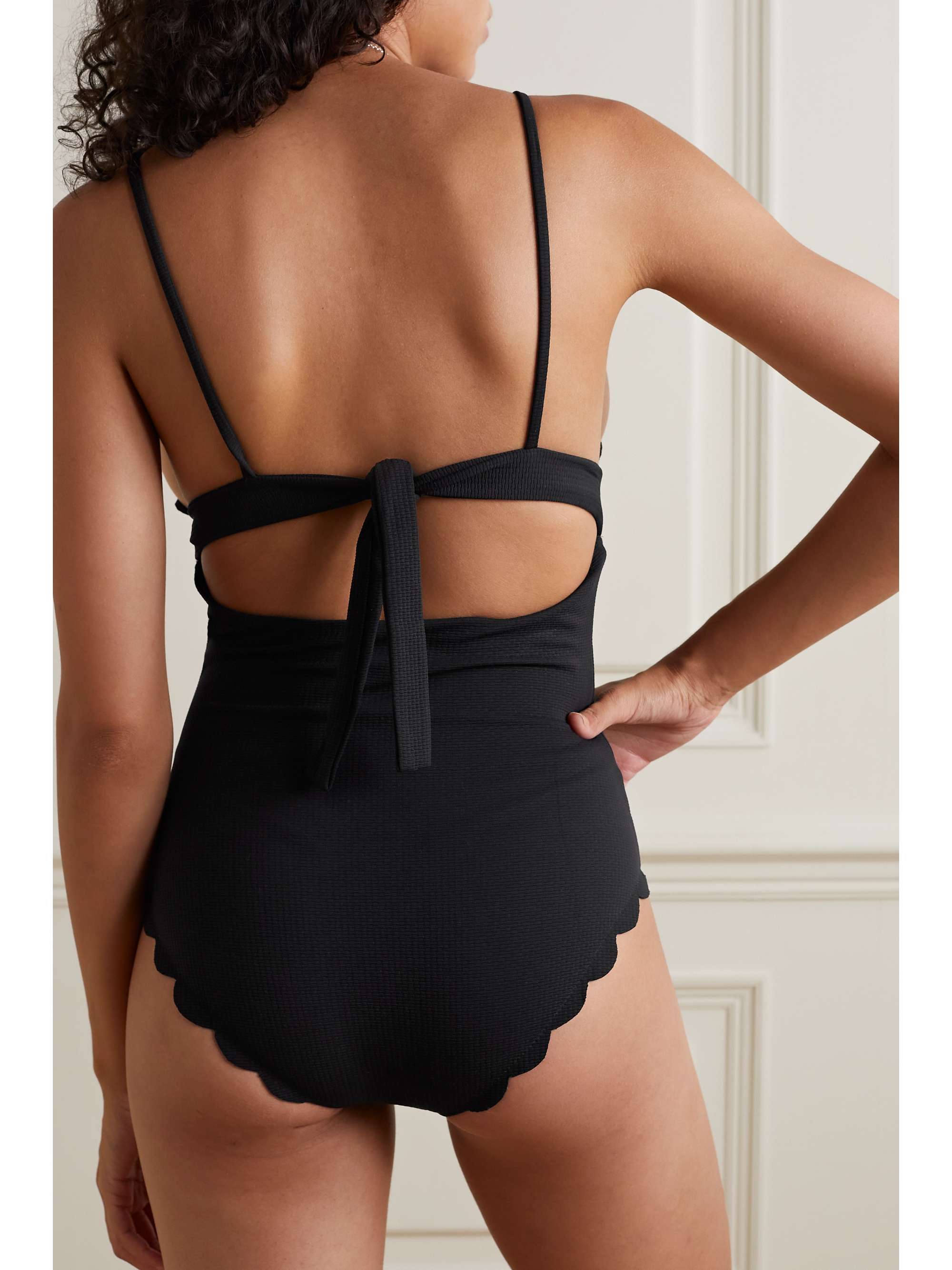 Santa Clara scalloped crepe swimsuit view