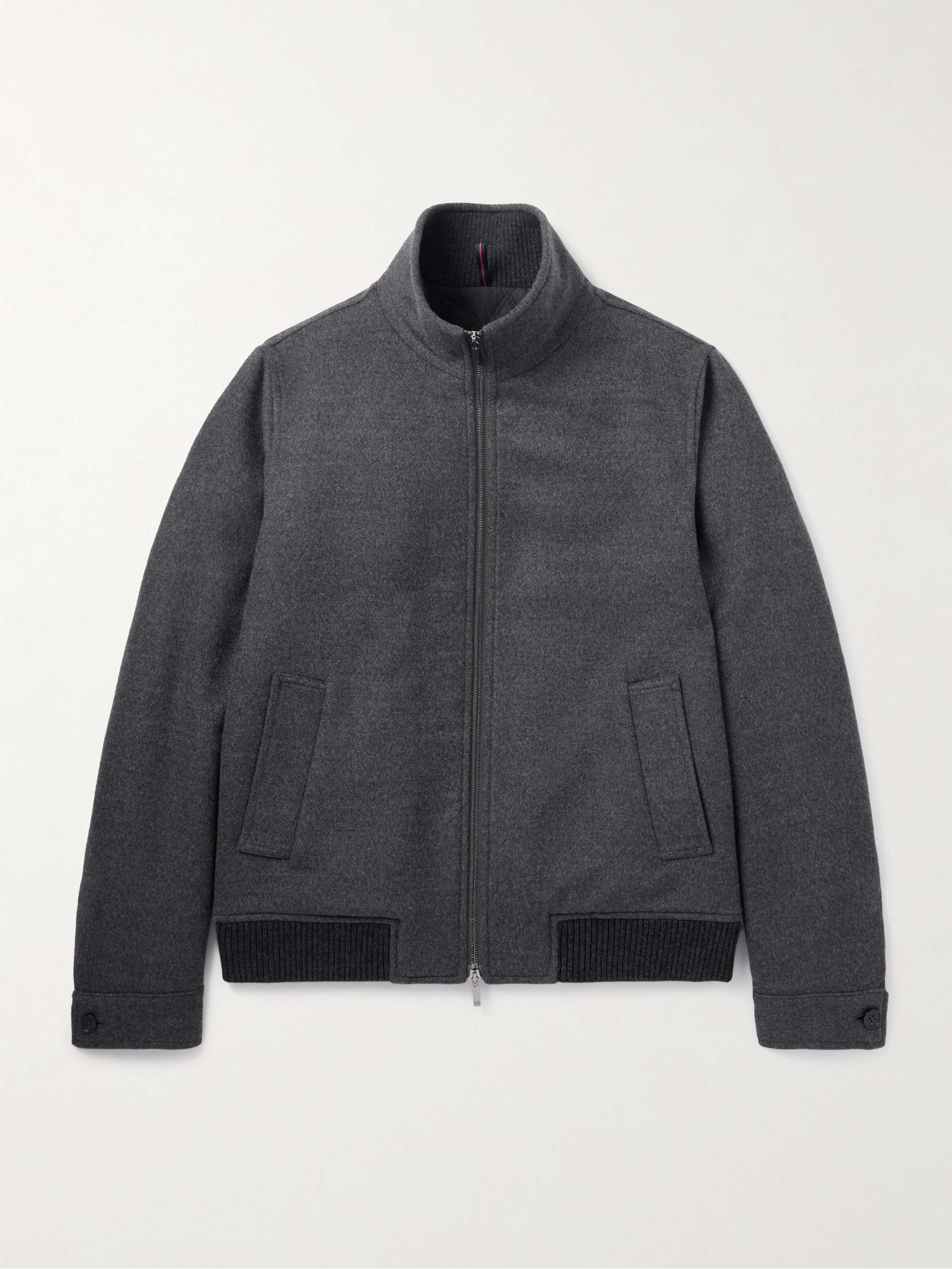 Montedoro Padded Brushed-Wool Jacket view