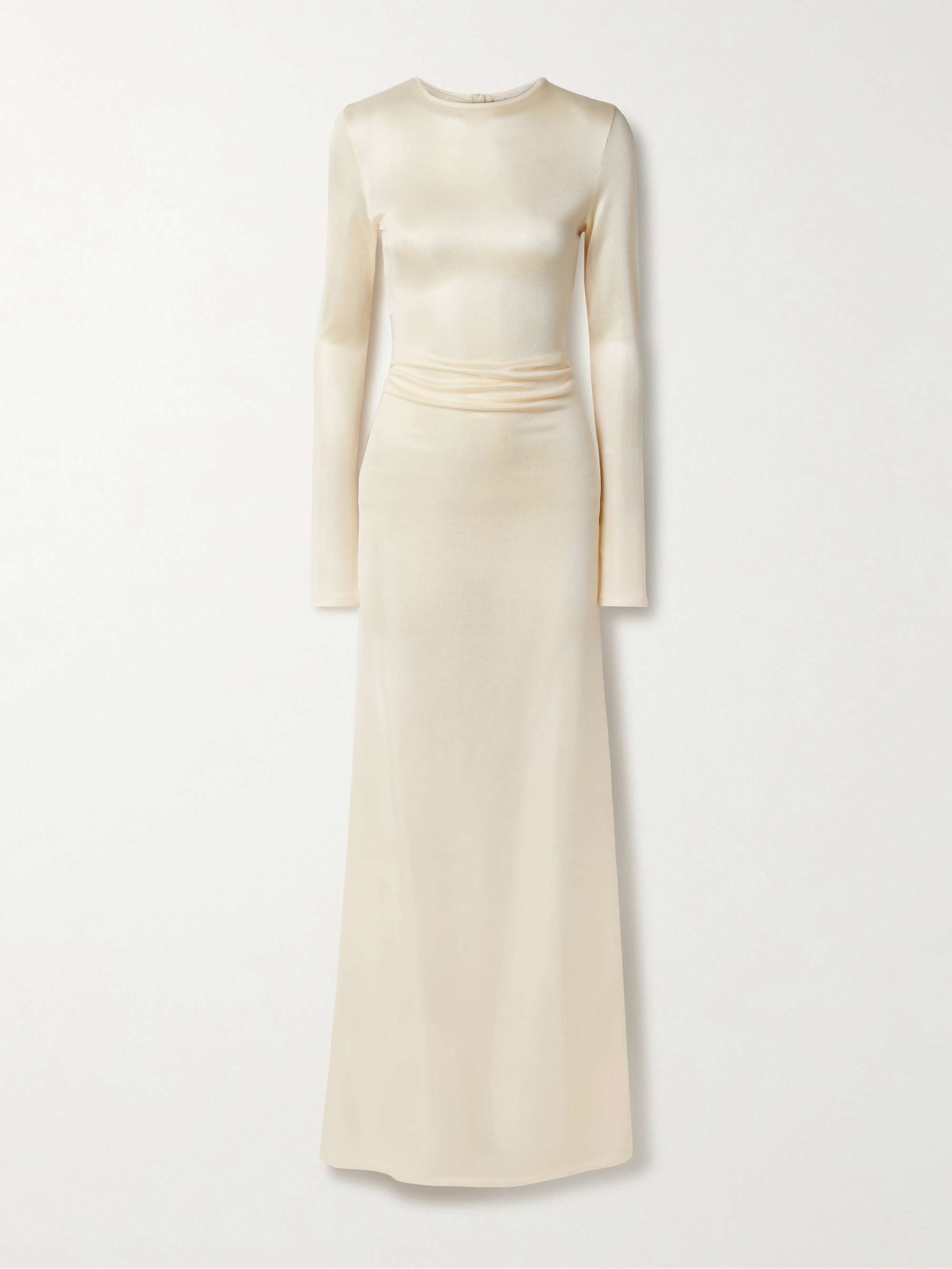 Luella gathered stretch-knit maxi dress view