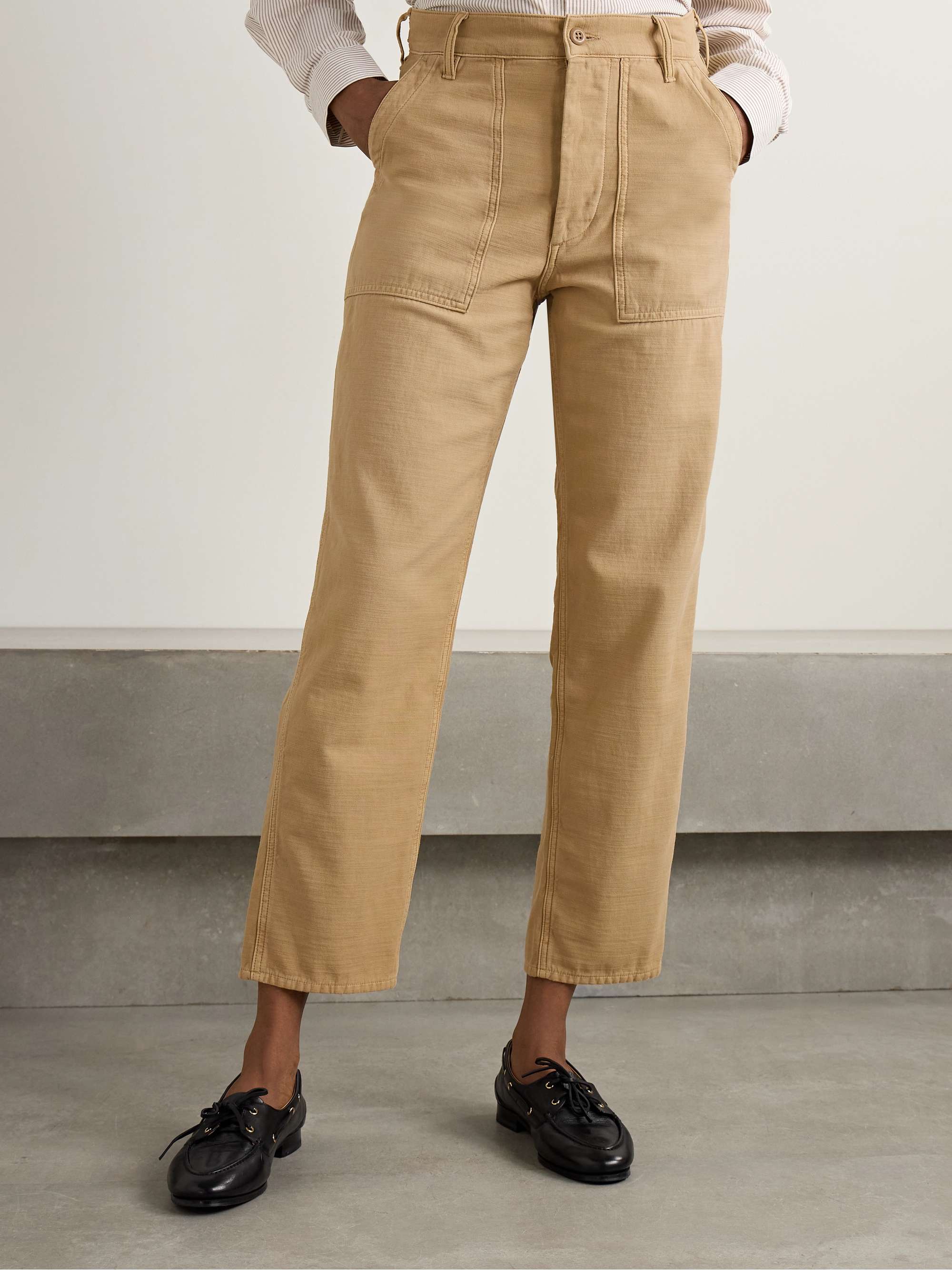 The Ricky cropped cotton straight-leg pants view