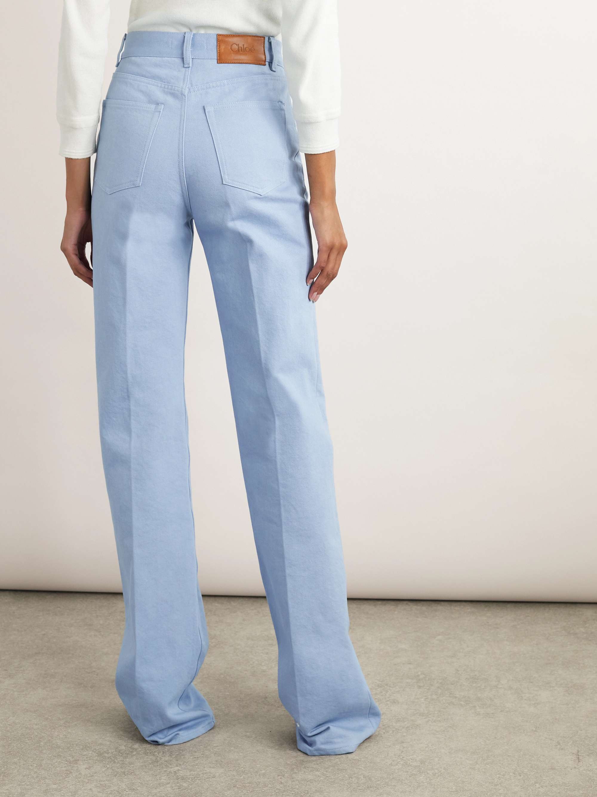 High-rise straight-leg jeans view