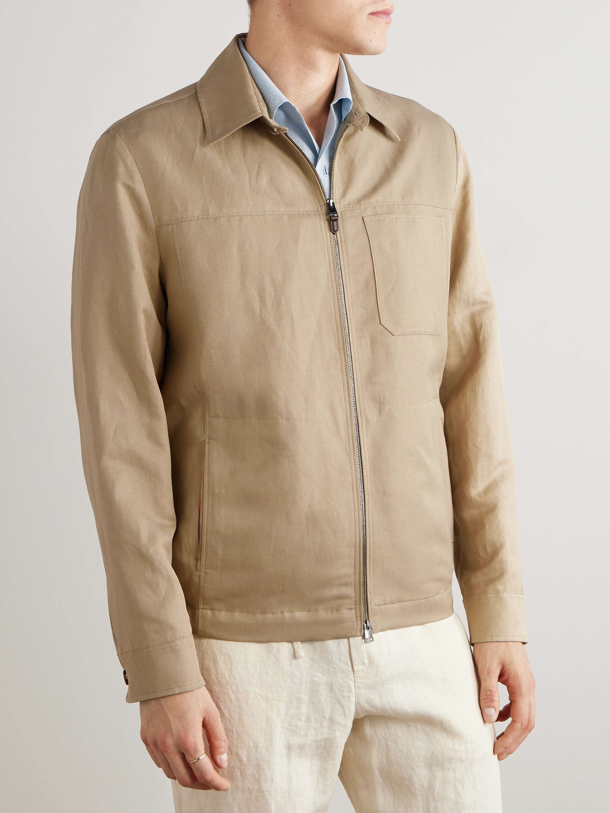Linen and Silk-Blend Jacket view