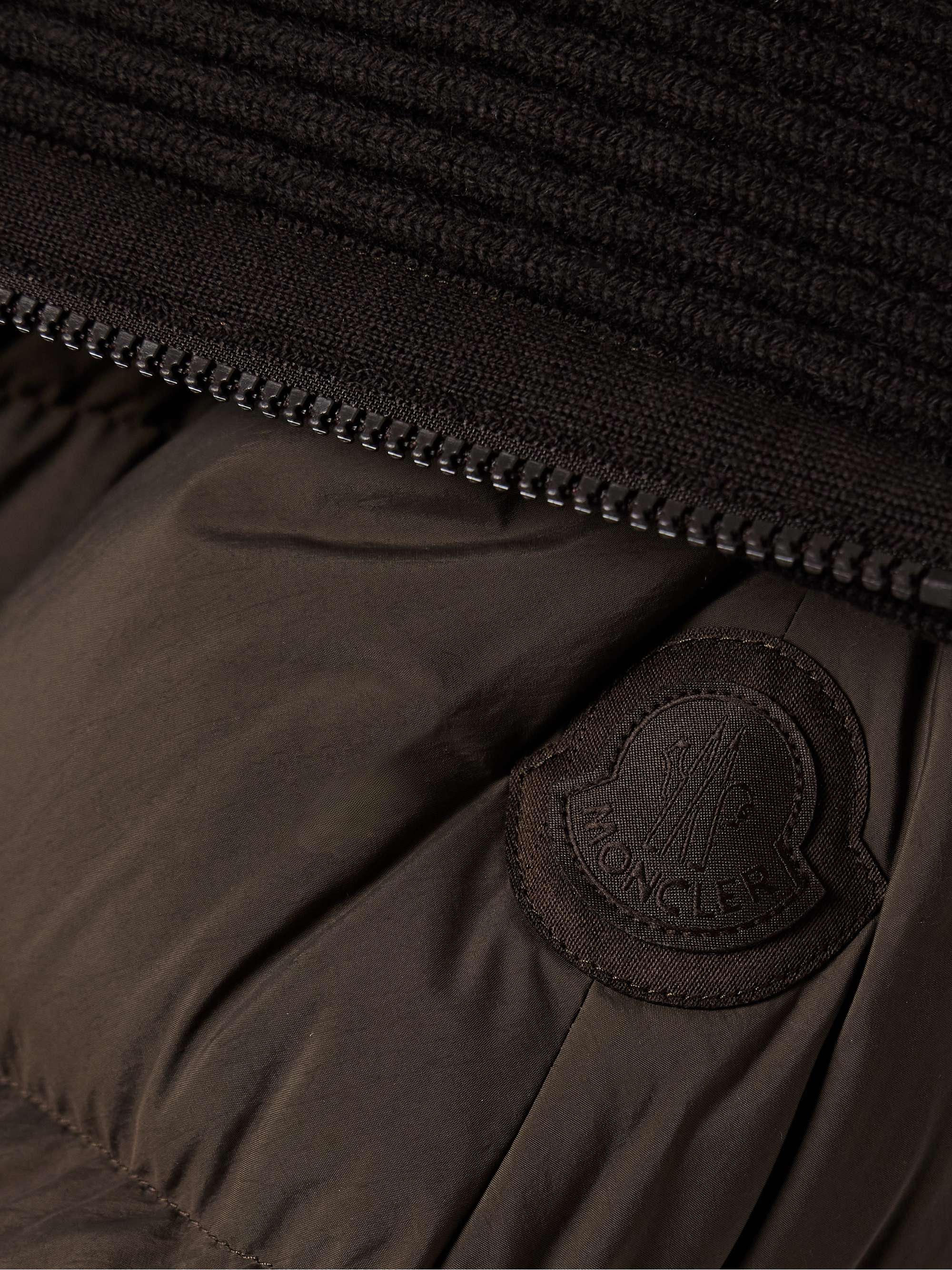 Brerelle ribbed-knit trimmed quilted shell down coat view