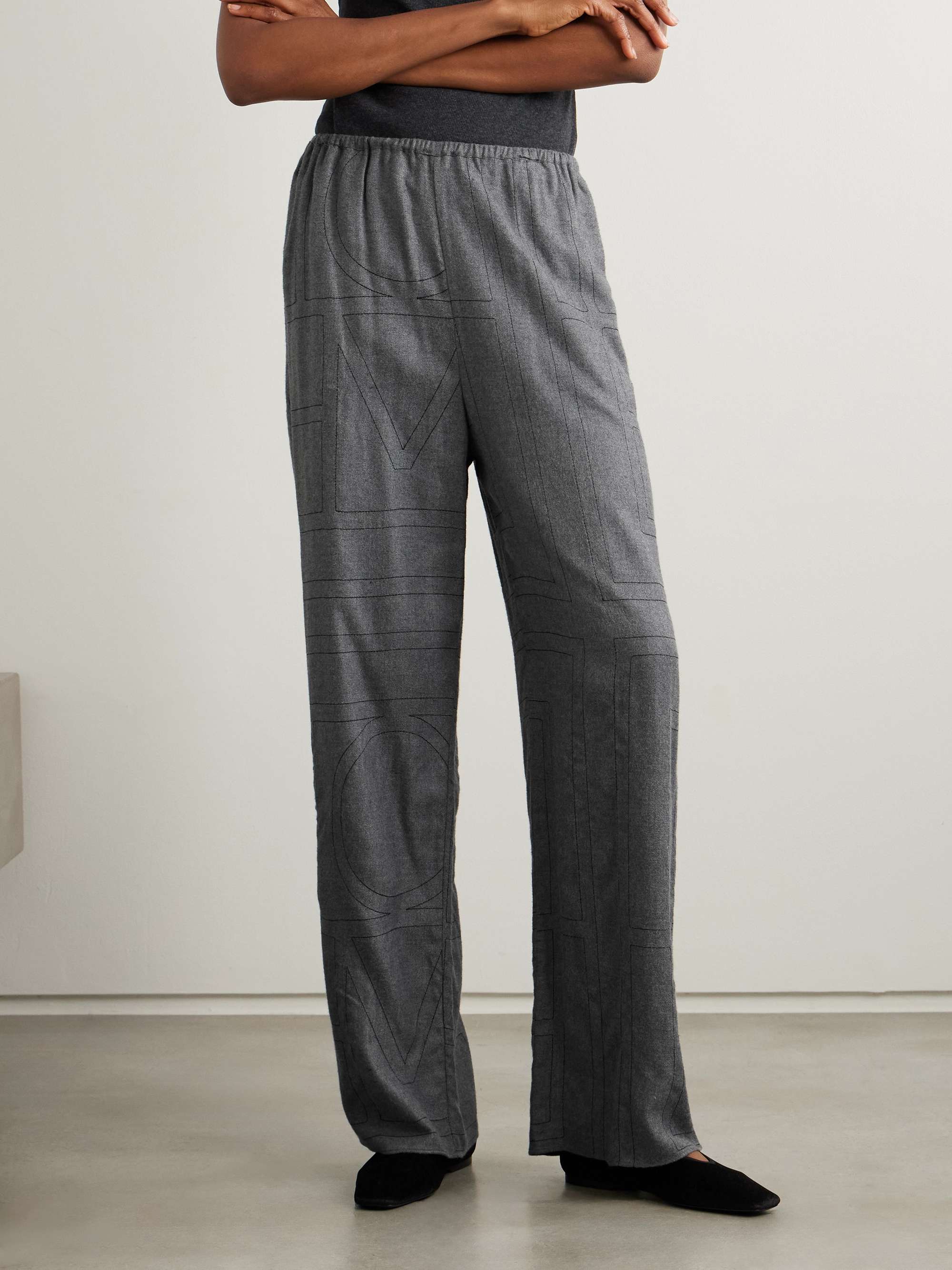Embroidered LENZING™ Modal-flannel pants view