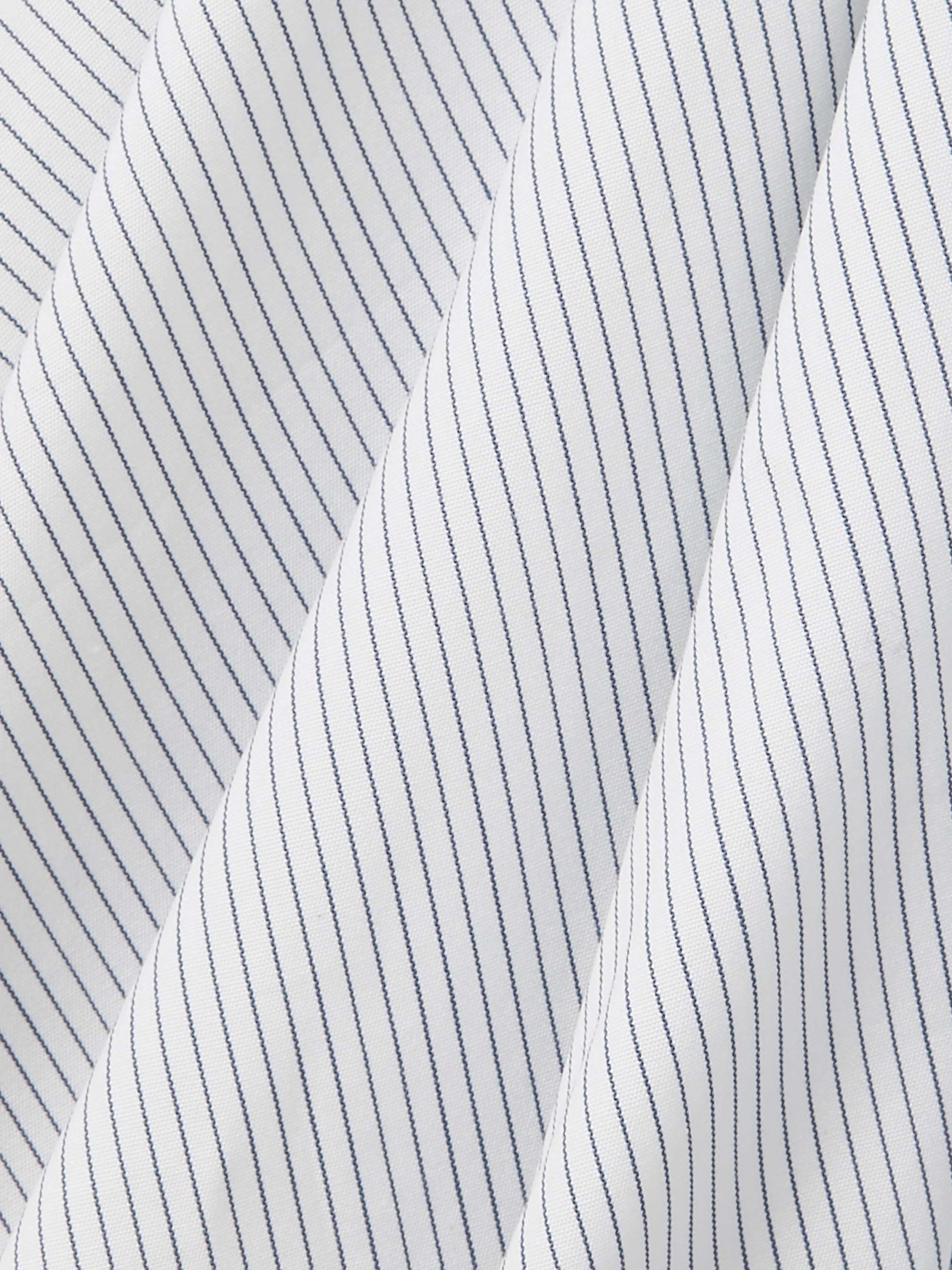 Gathered striped cotton-poplin mini dress view