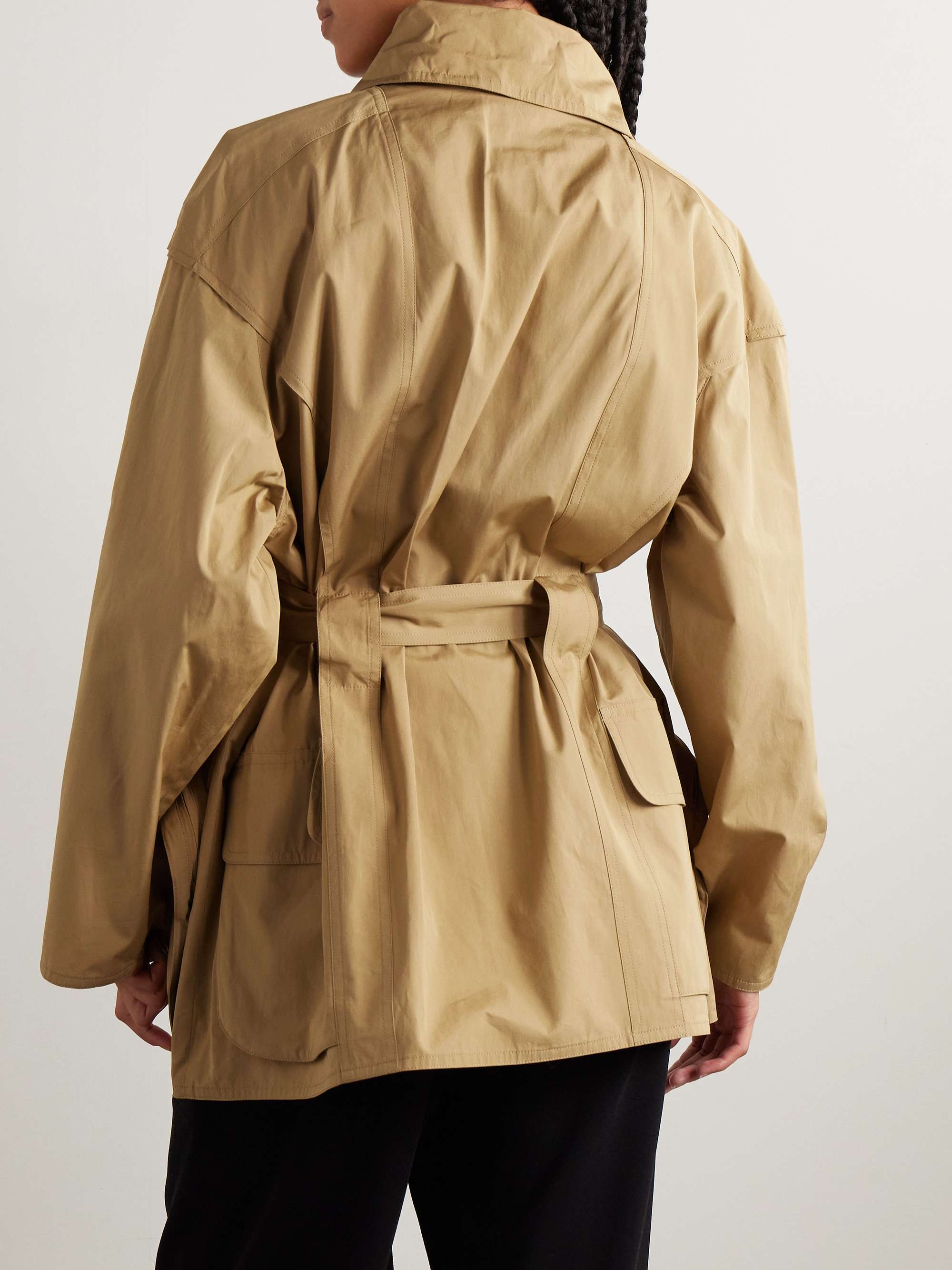 Pierrick belted cotton-poplin jacket view