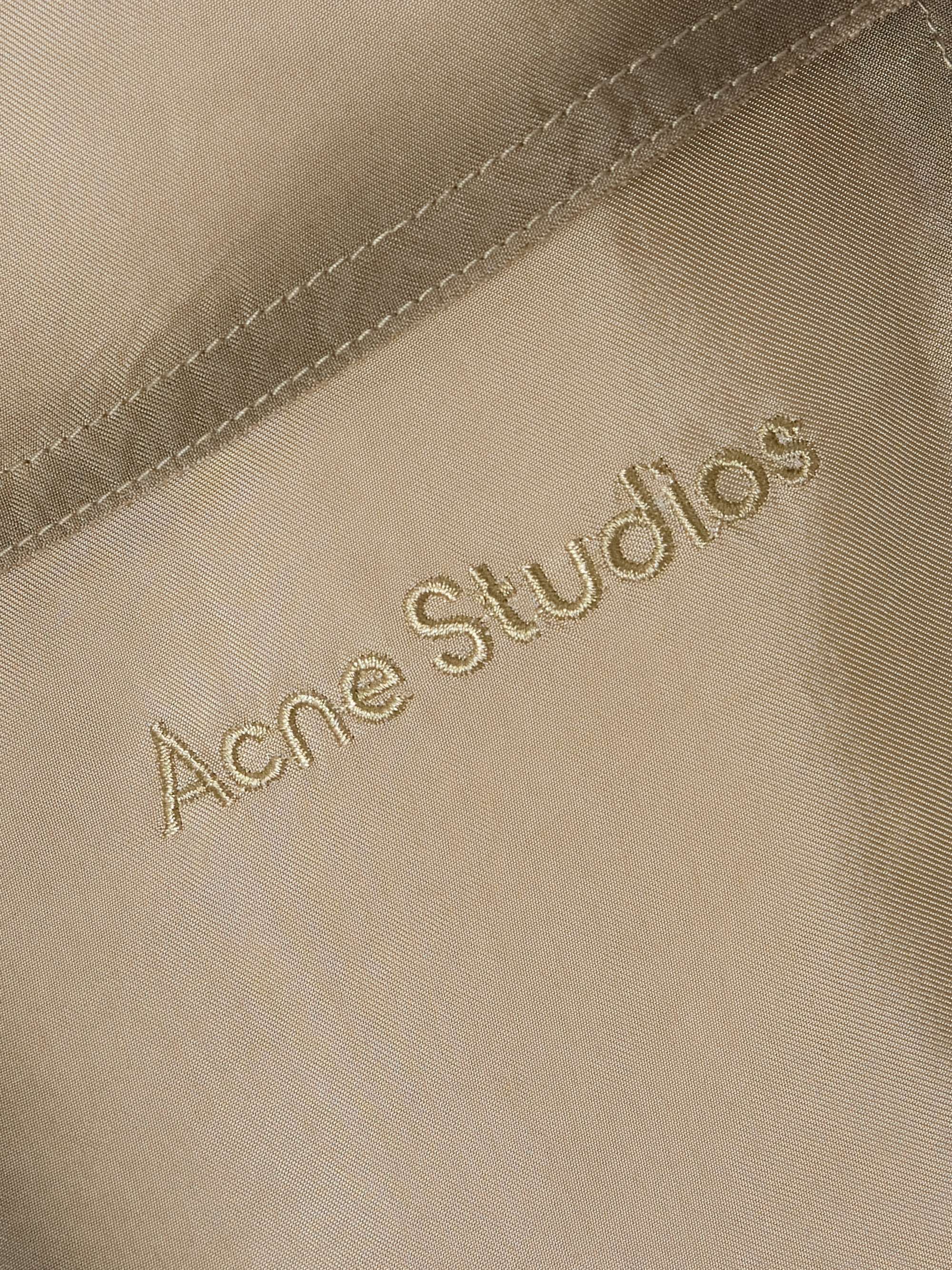Satin-twill wide-leg cargo pants view