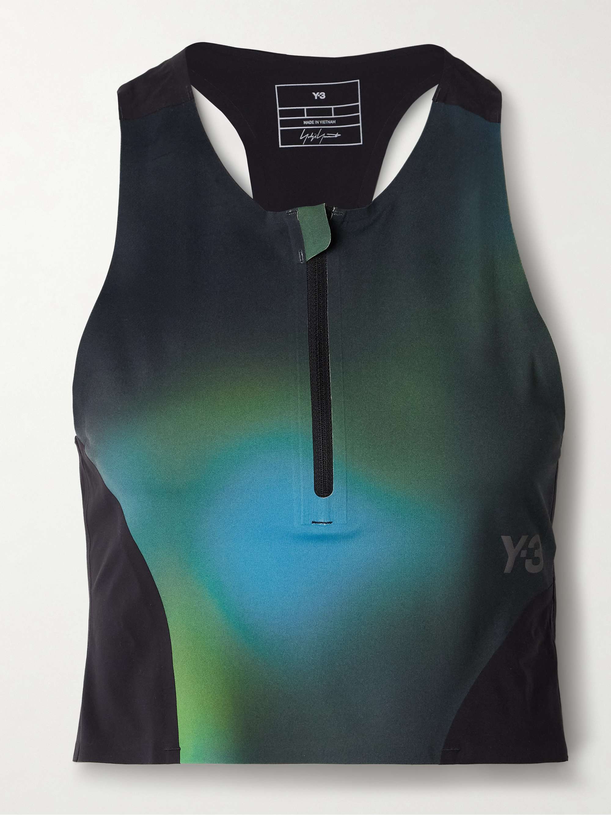+ Y-3 cropped stretch recycled tank view