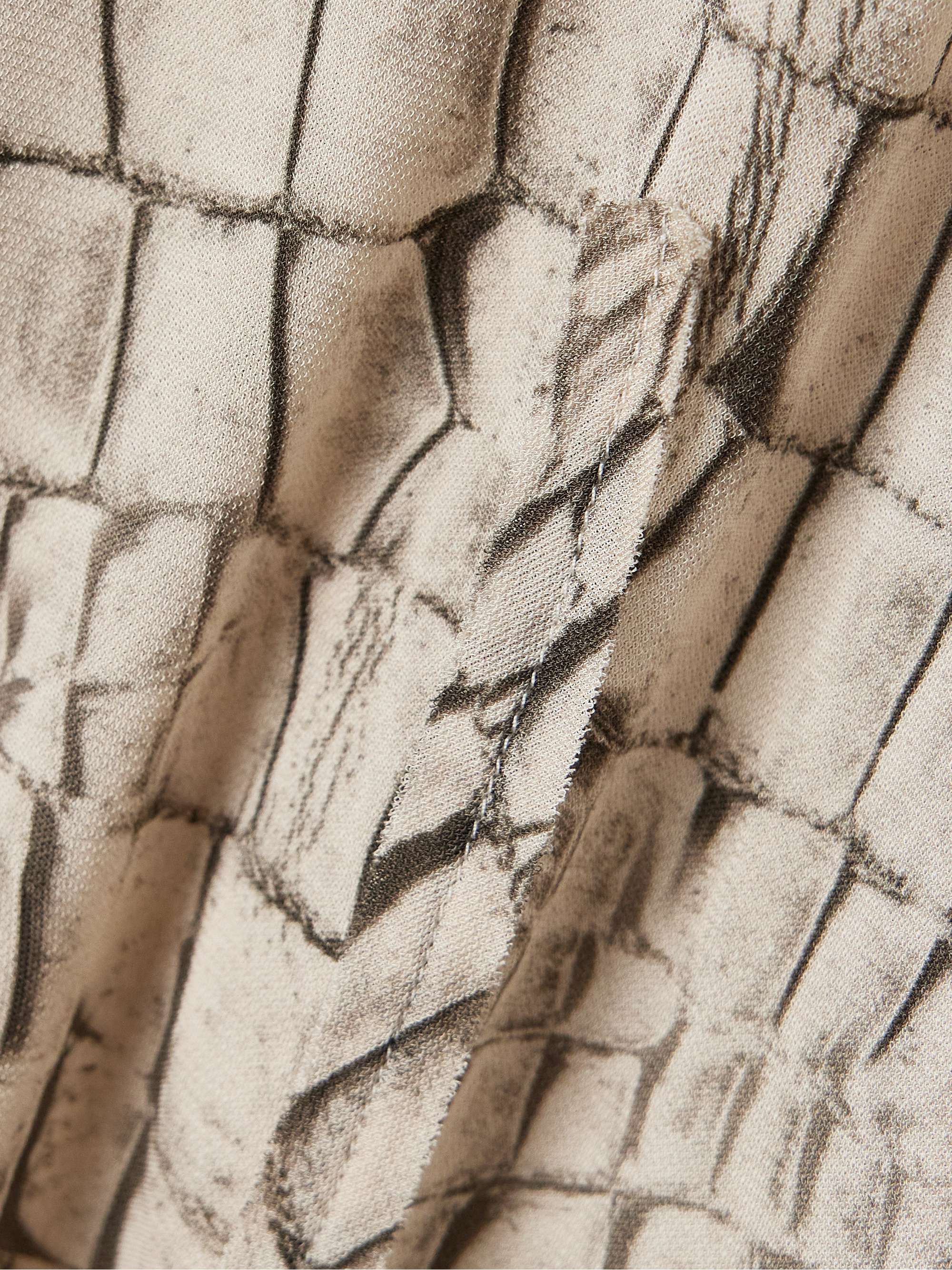 Trompe l'oeil printed stretch-jersey shirt view