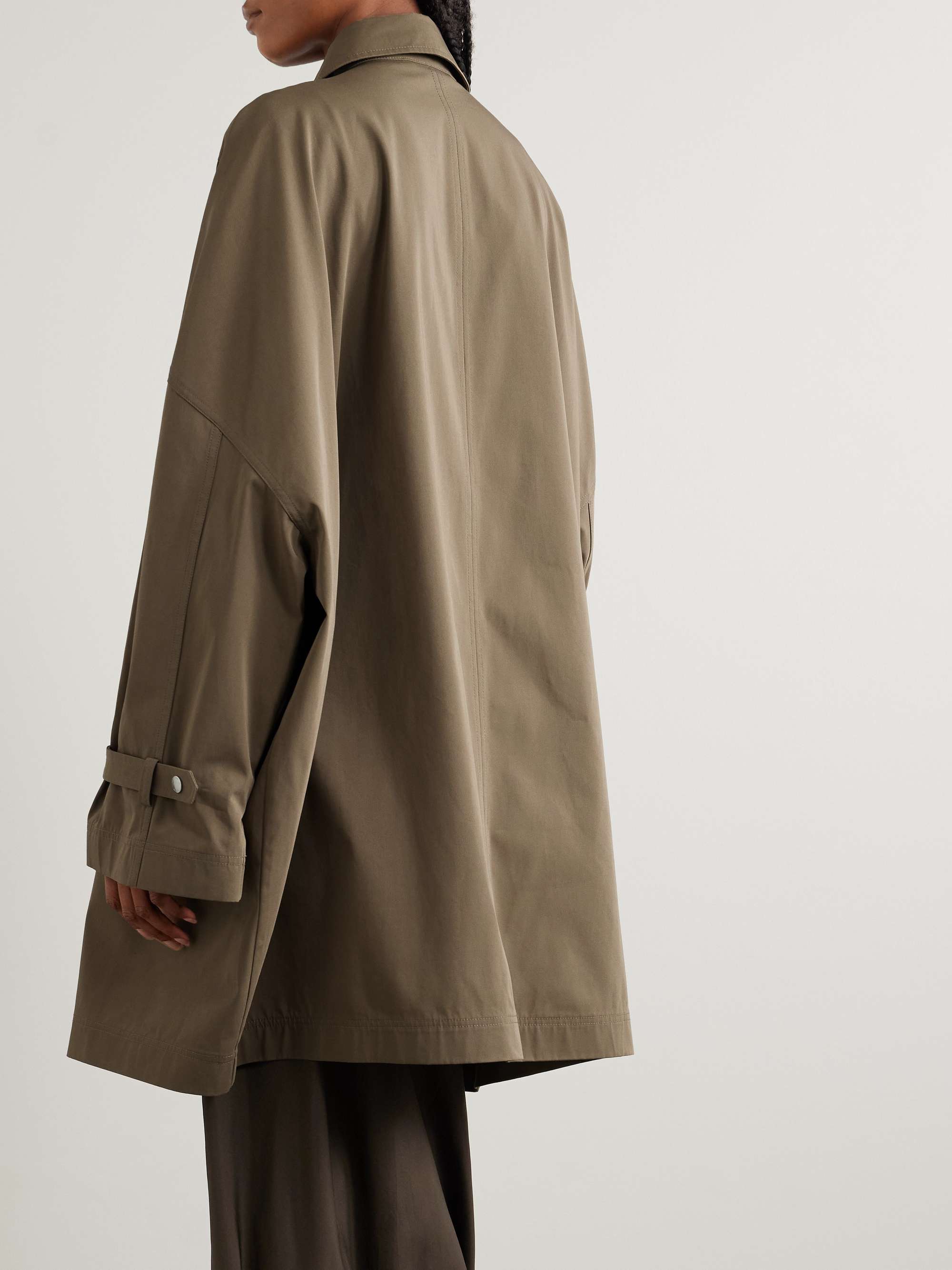 Organic cotton trench coat view