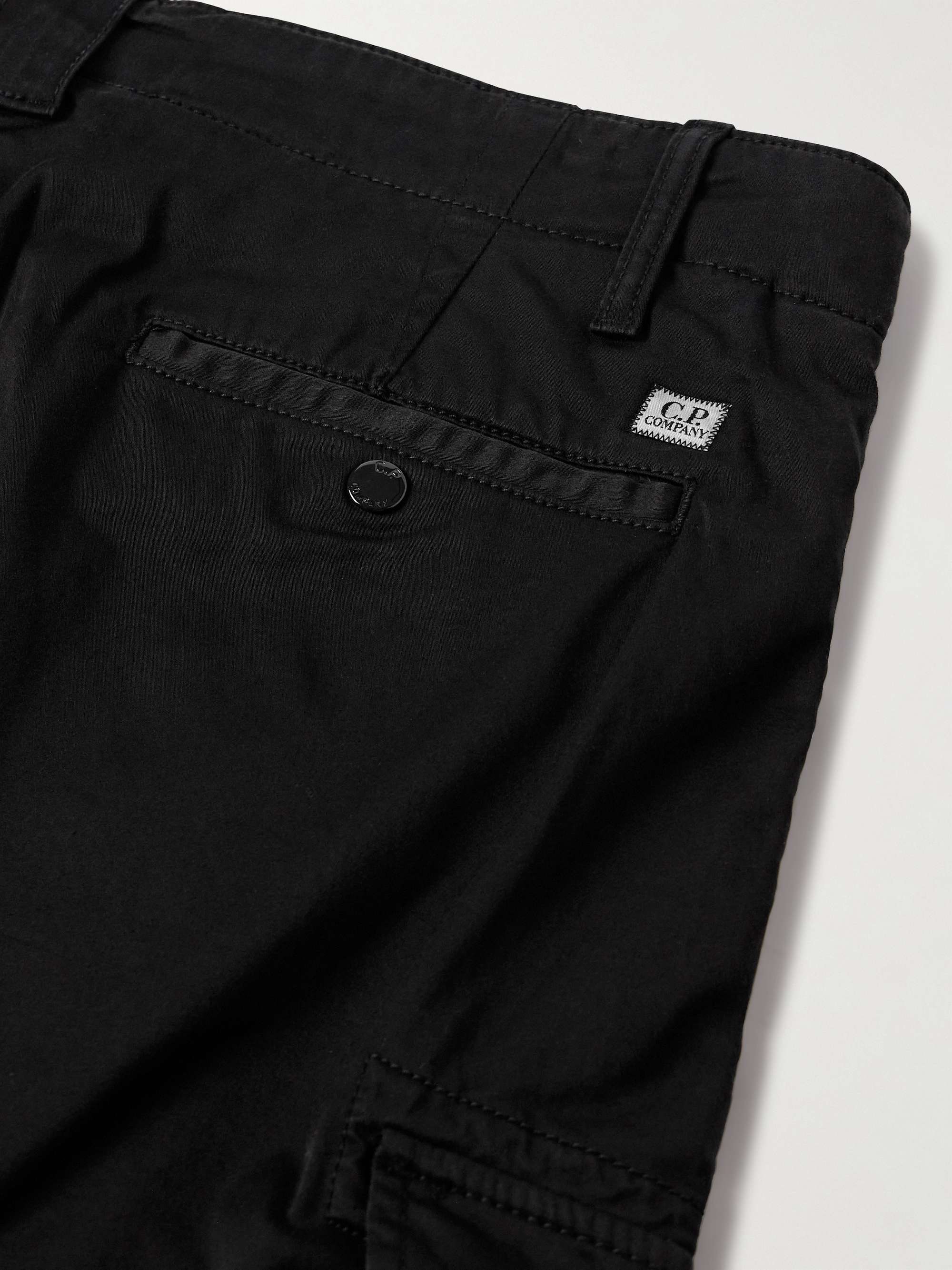 Slim-Fit Tapered Logo-Appliquéd Stretch-Cotton Sateen Cargo Trousers view