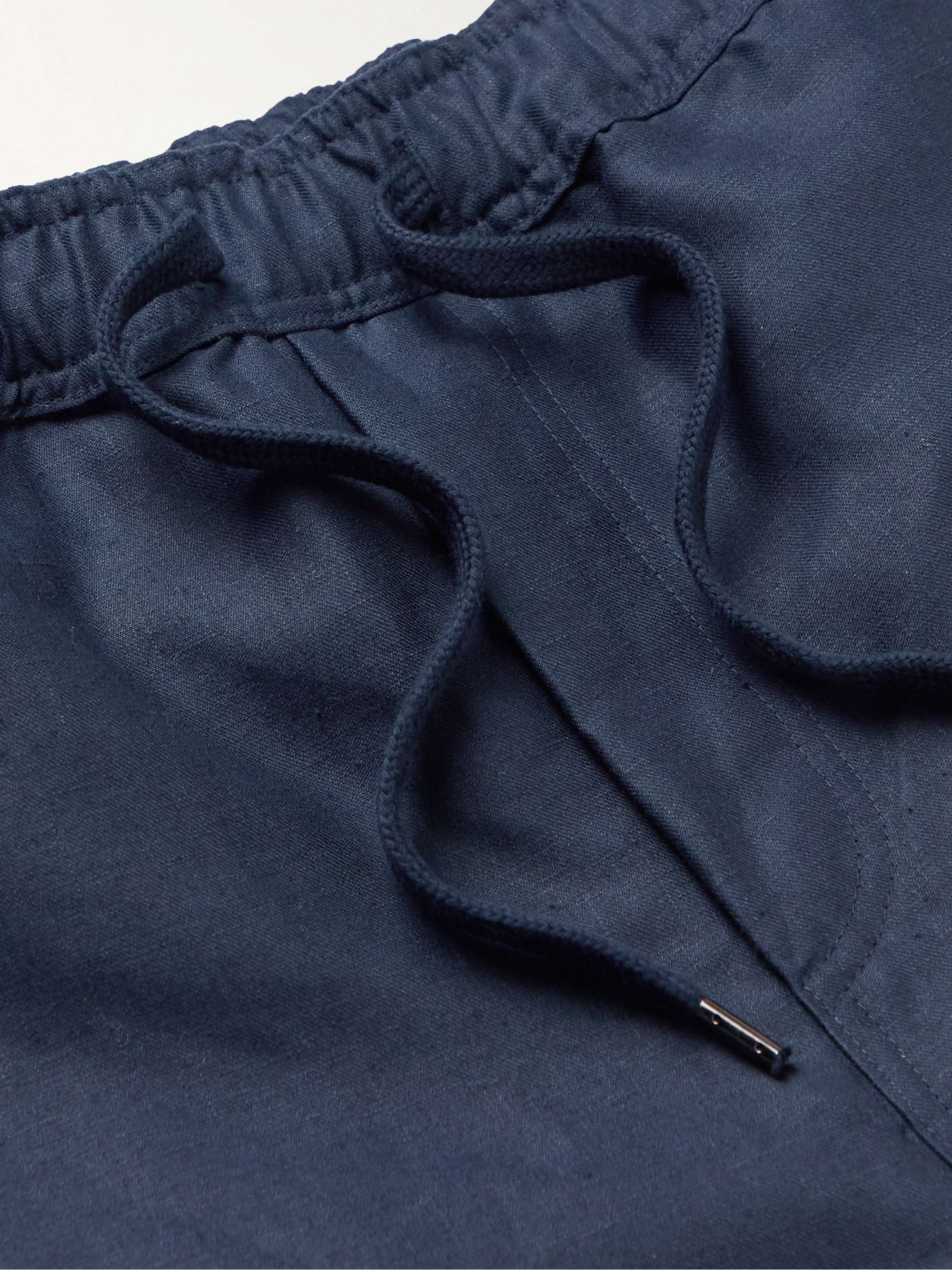 Sydney 1 Straight-Leg Linen Drawstring Shorts view
