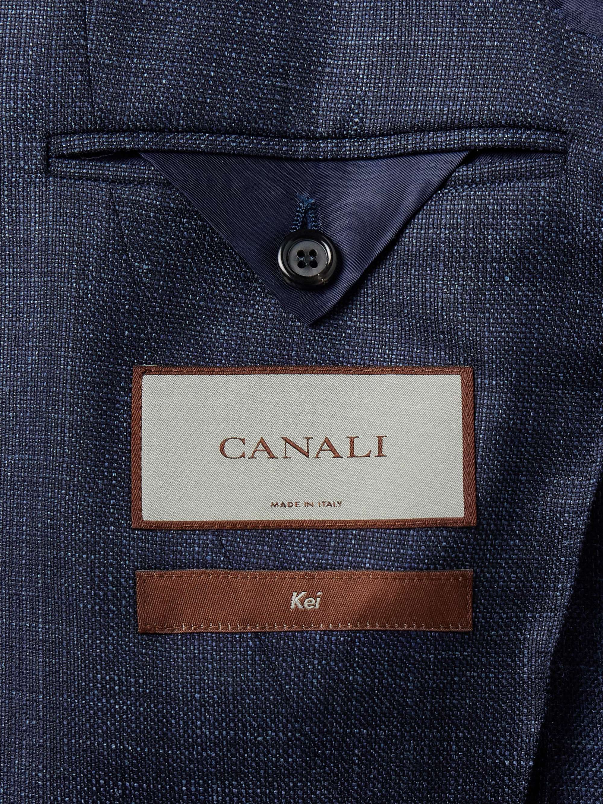 Kei Unstructured Wool, Silk and Linen-Blend Blazer view