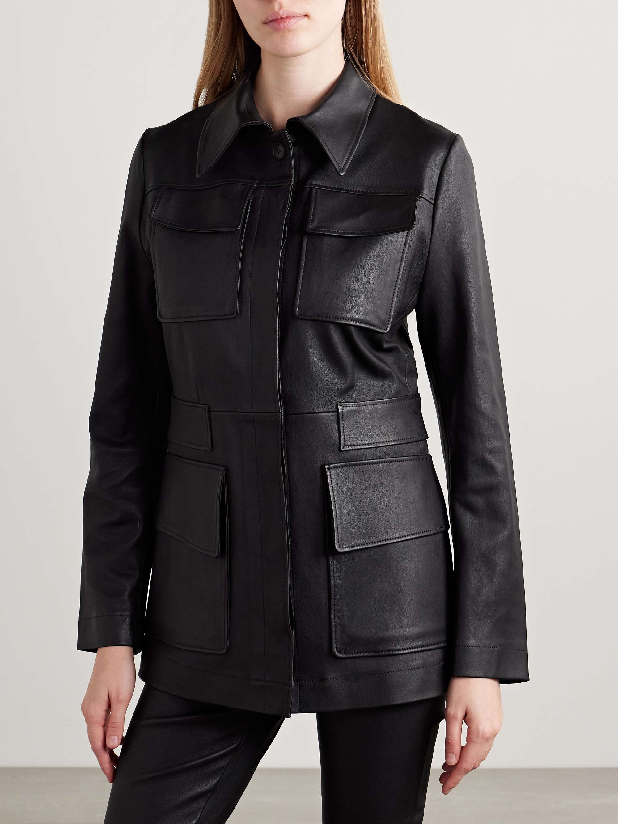 Leon leather jacket view