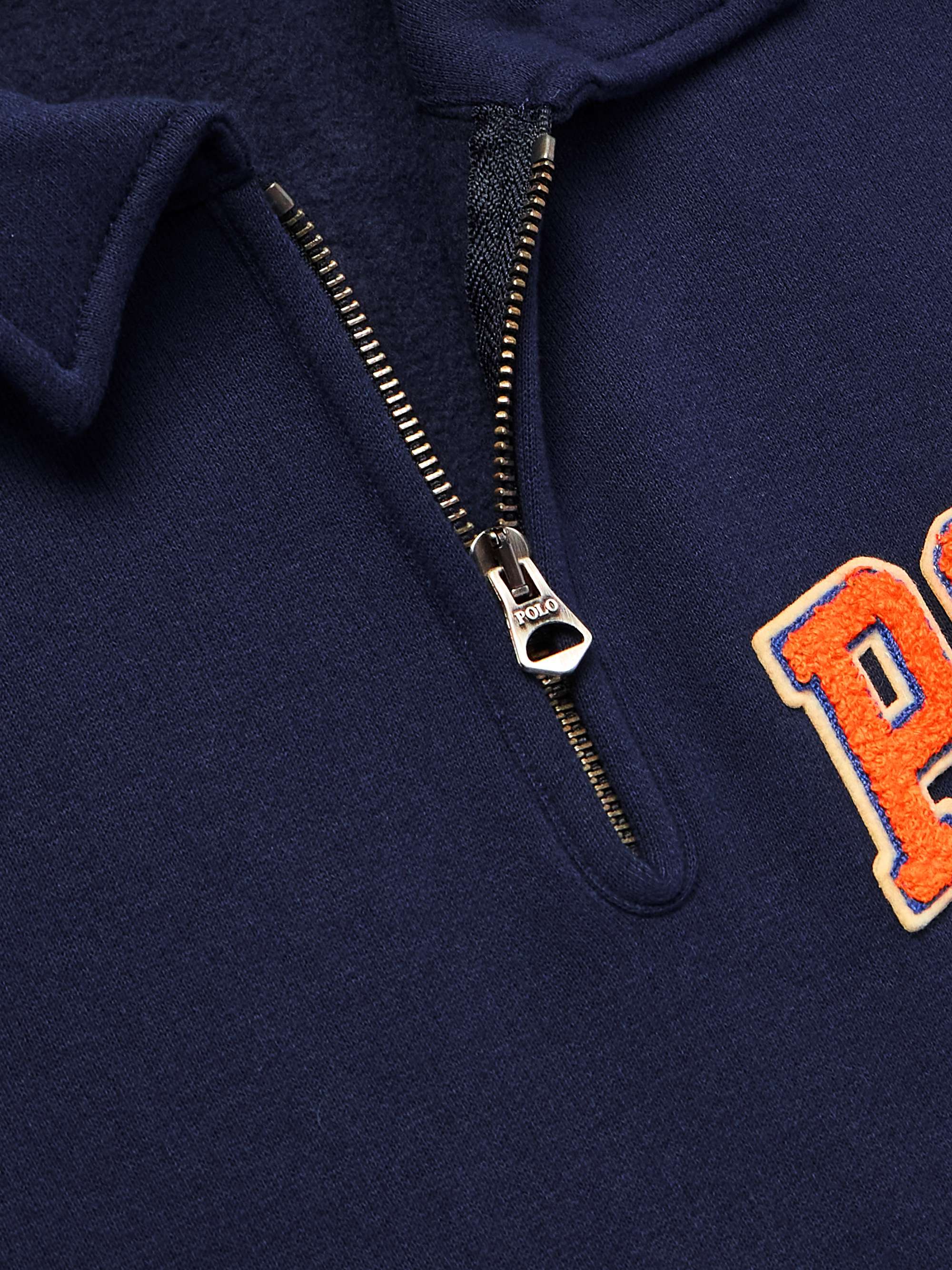 Logo-Appliquéd Cotton-Blend Jersey Half-Zip Sweatshirt view