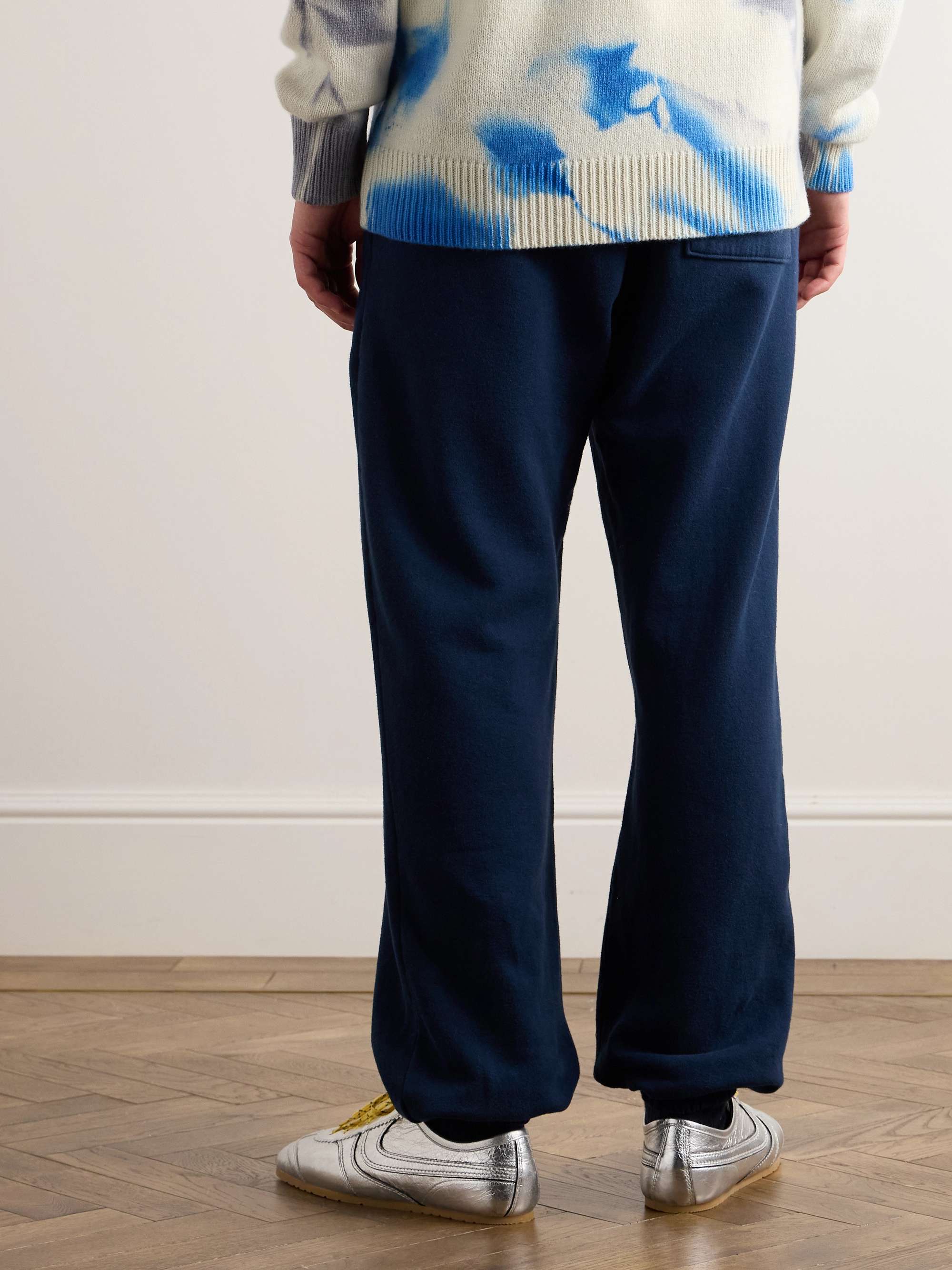 Straight-Leg Cotton and Cashmere-Blend Jersey Sweatpants view