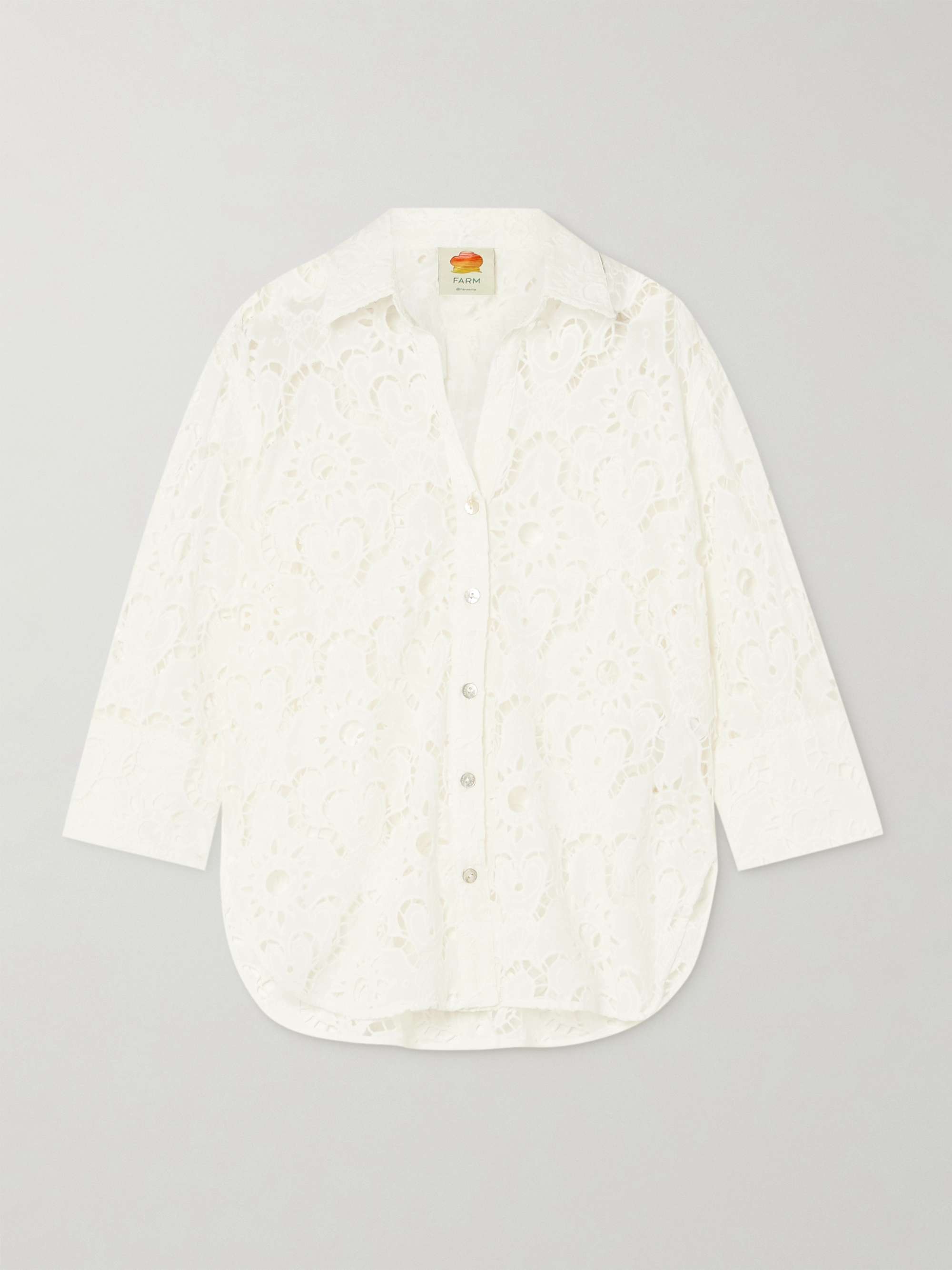 Broderie anglaise cotton shirt view