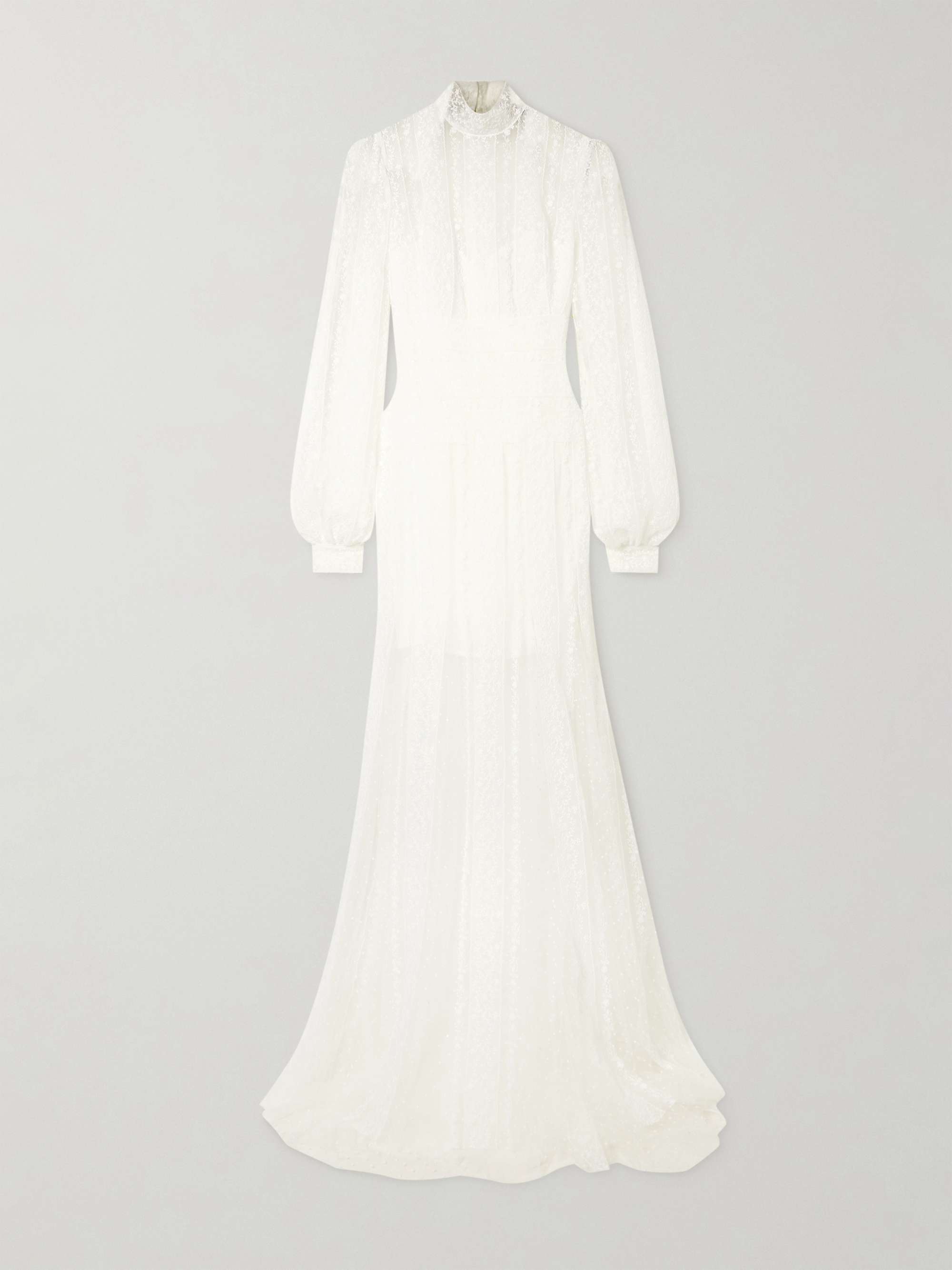 Theia embroidered tulle gown view