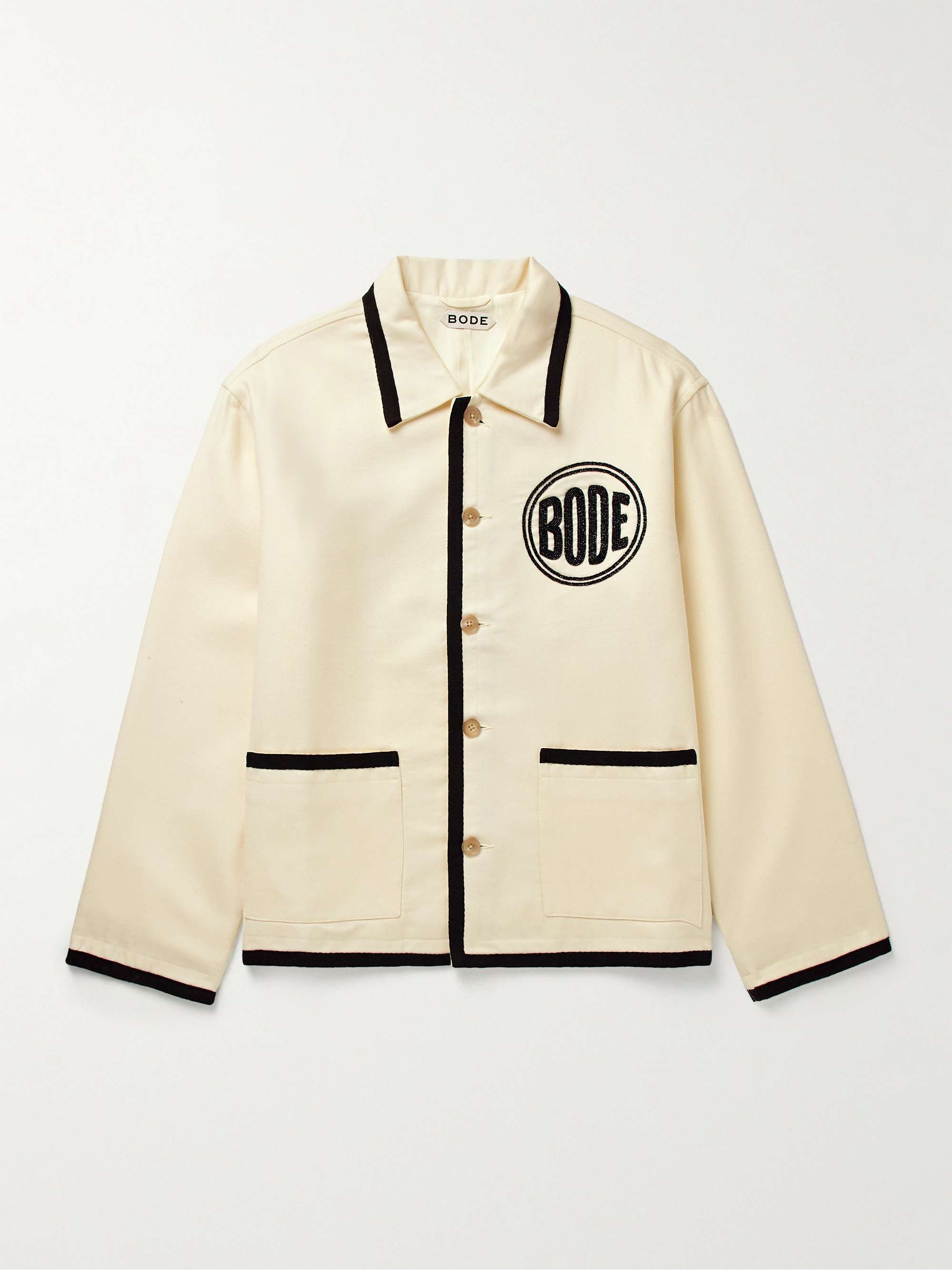 Player Bead-Embellished Felted Wool-Blend Twill Jacket view