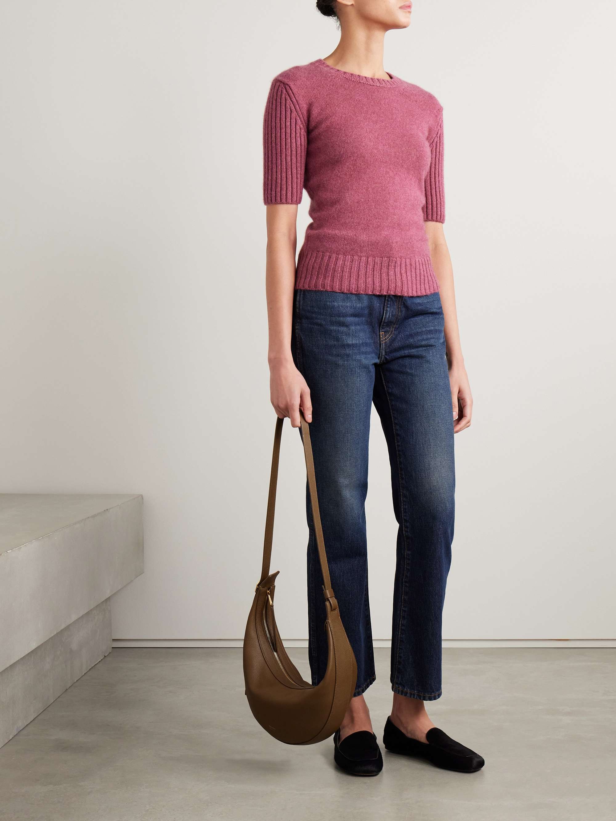 Mia ribbed cashmere sweater view