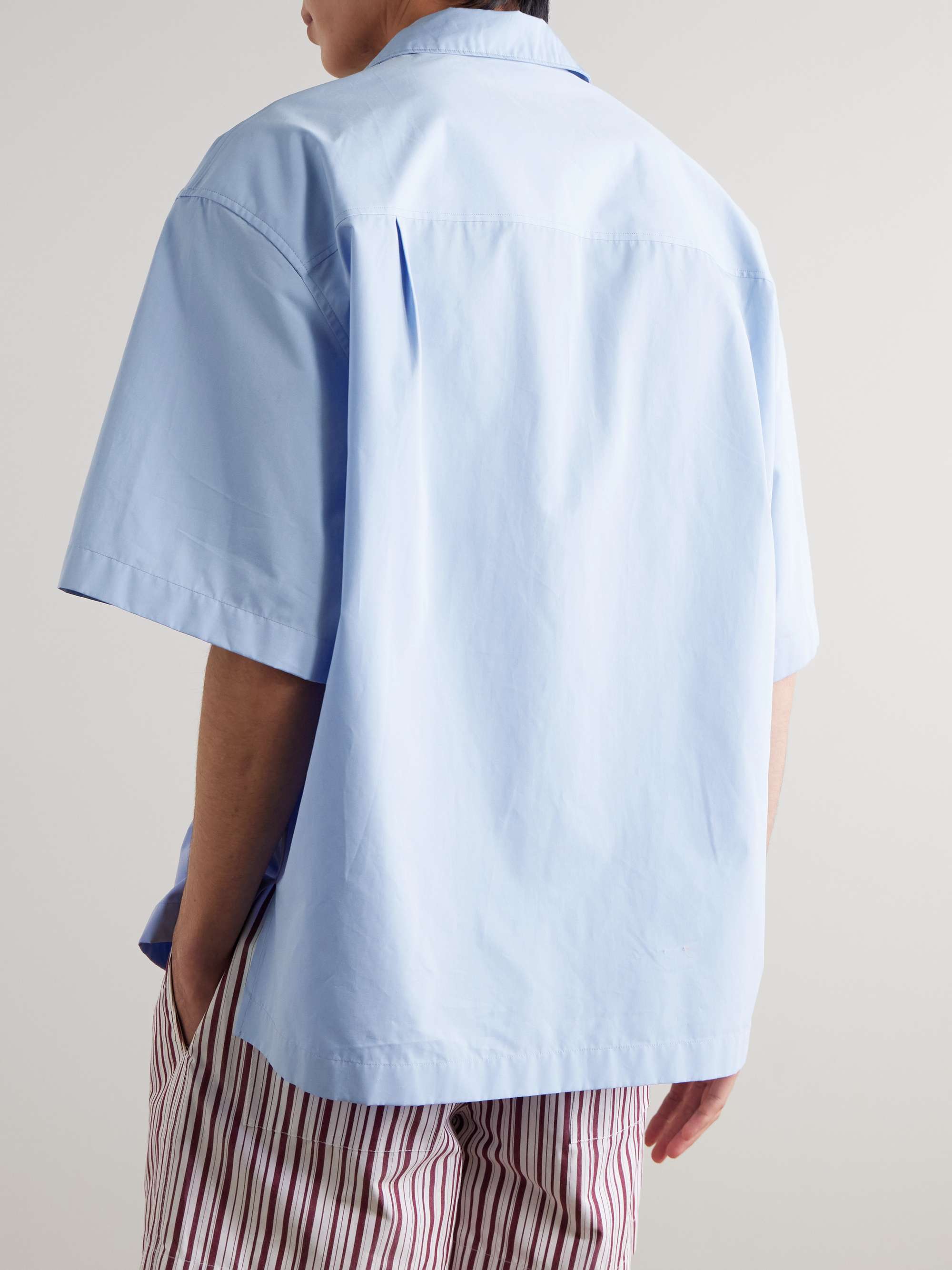 Logo-Embroidered Cotton-Poplin Shirt view