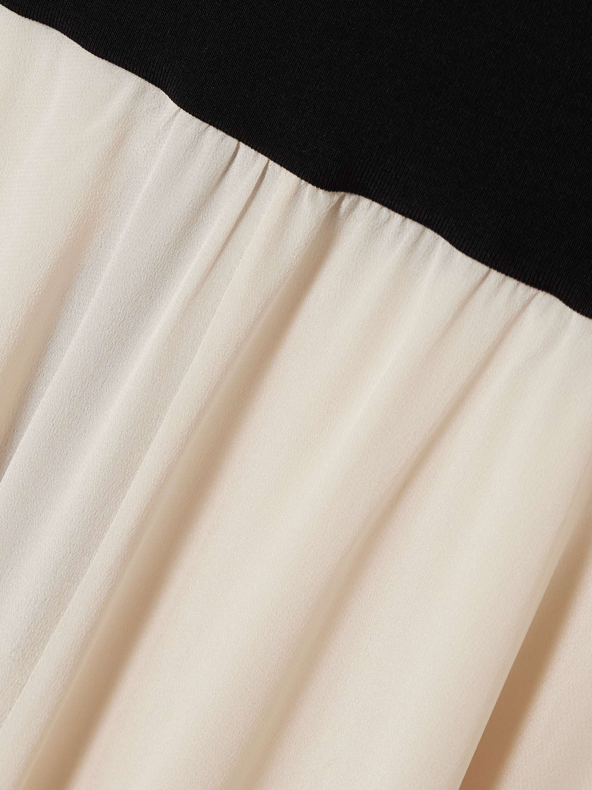 Illi scarf-detailed strapless stretch-knit and silk crepe de chine maxi dress view