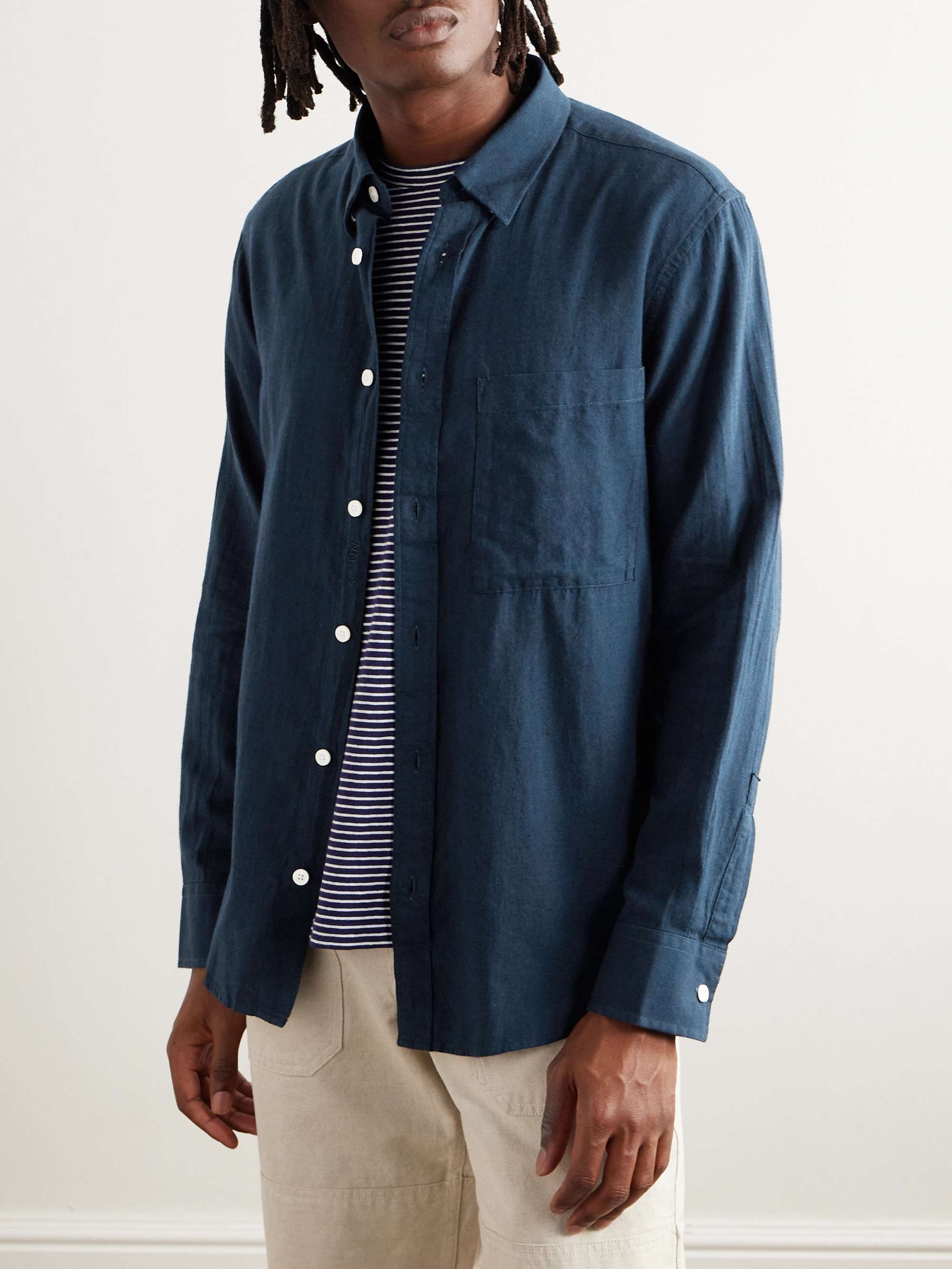 Cohen 5972 Button-Down Collar Cotton-Twill Shirt view