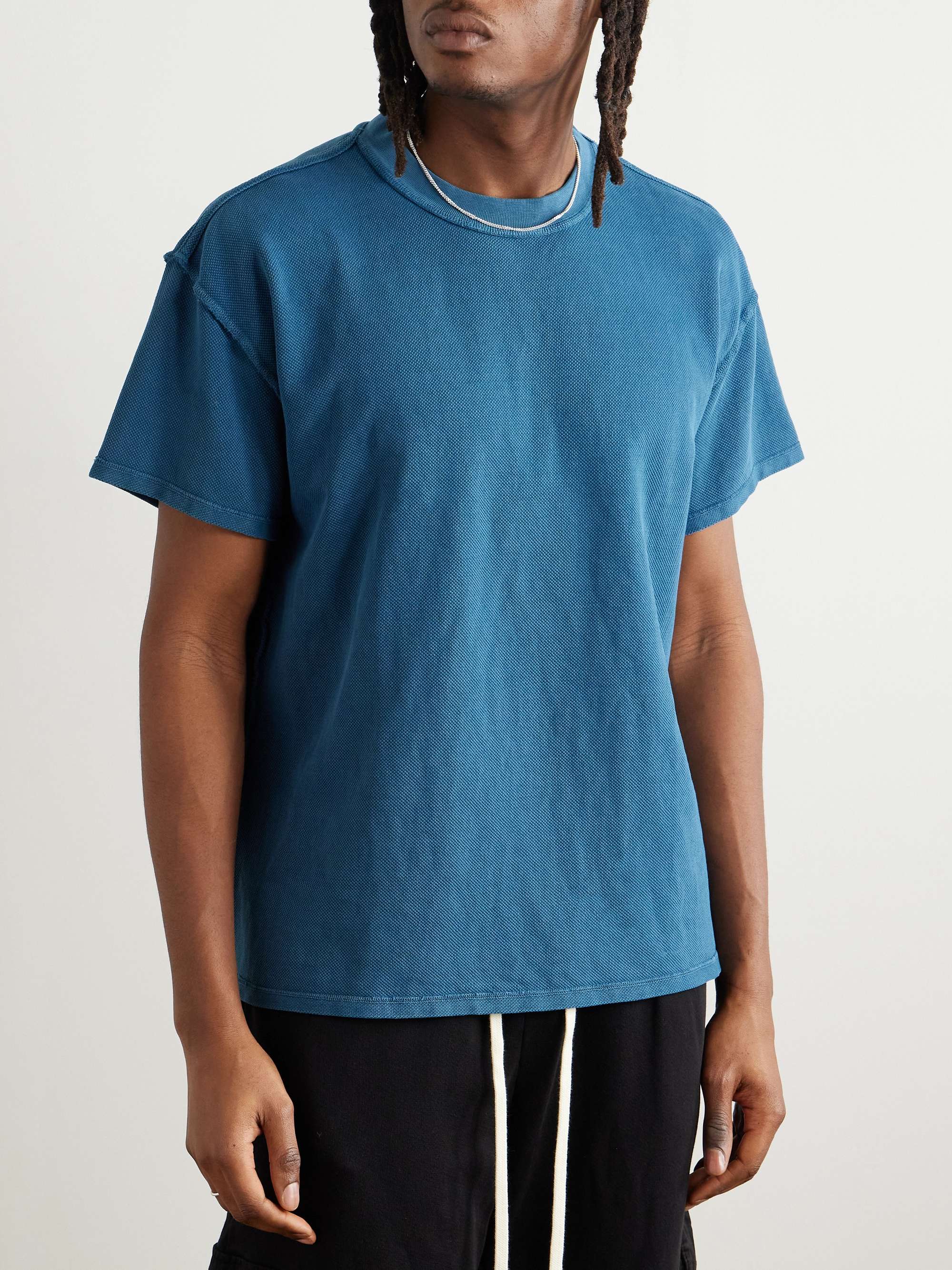 Inside Out Garment-Dyed Cotton-Piqué T-Shirt view