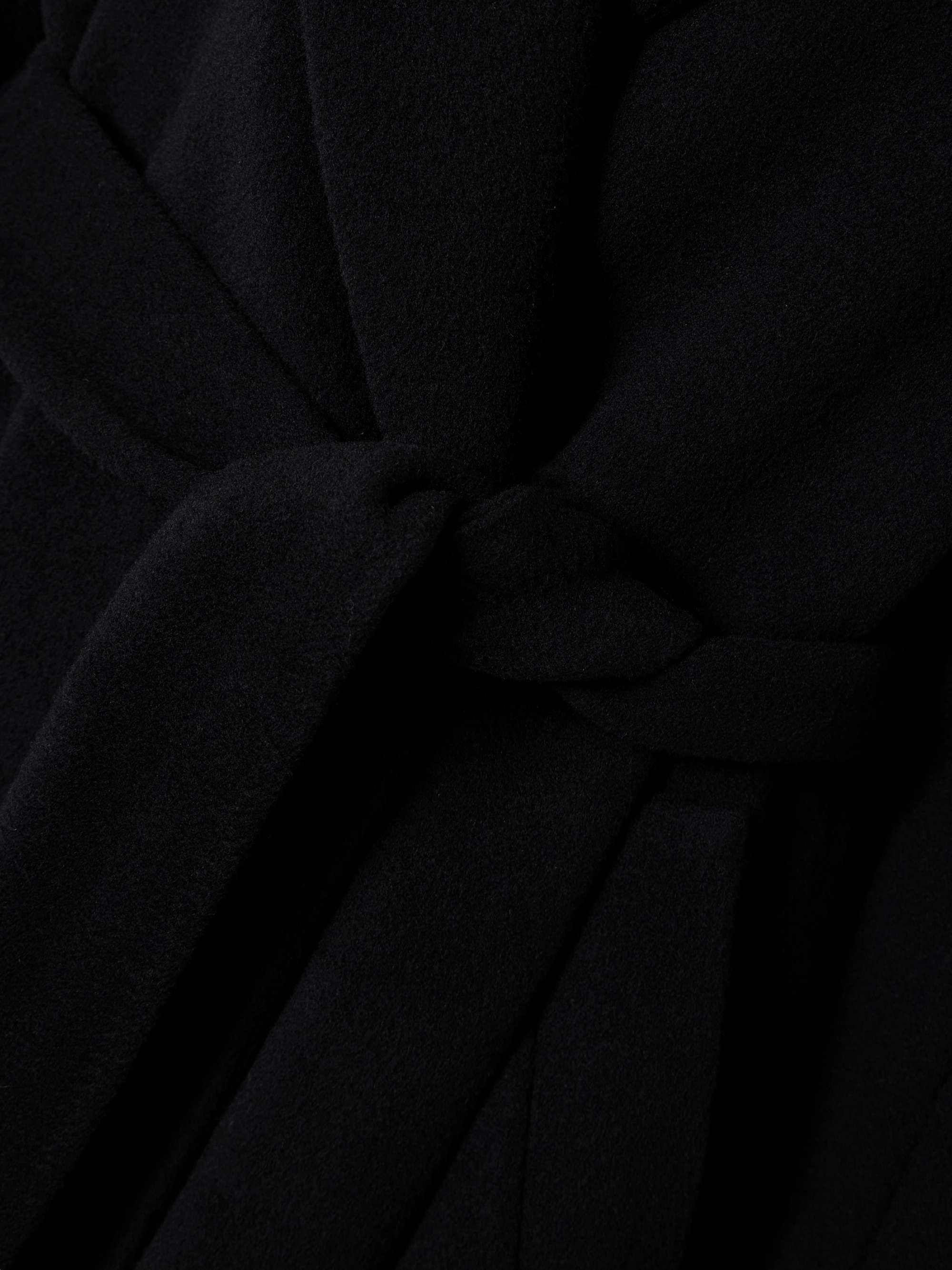 Belted double-breasted wool coat view