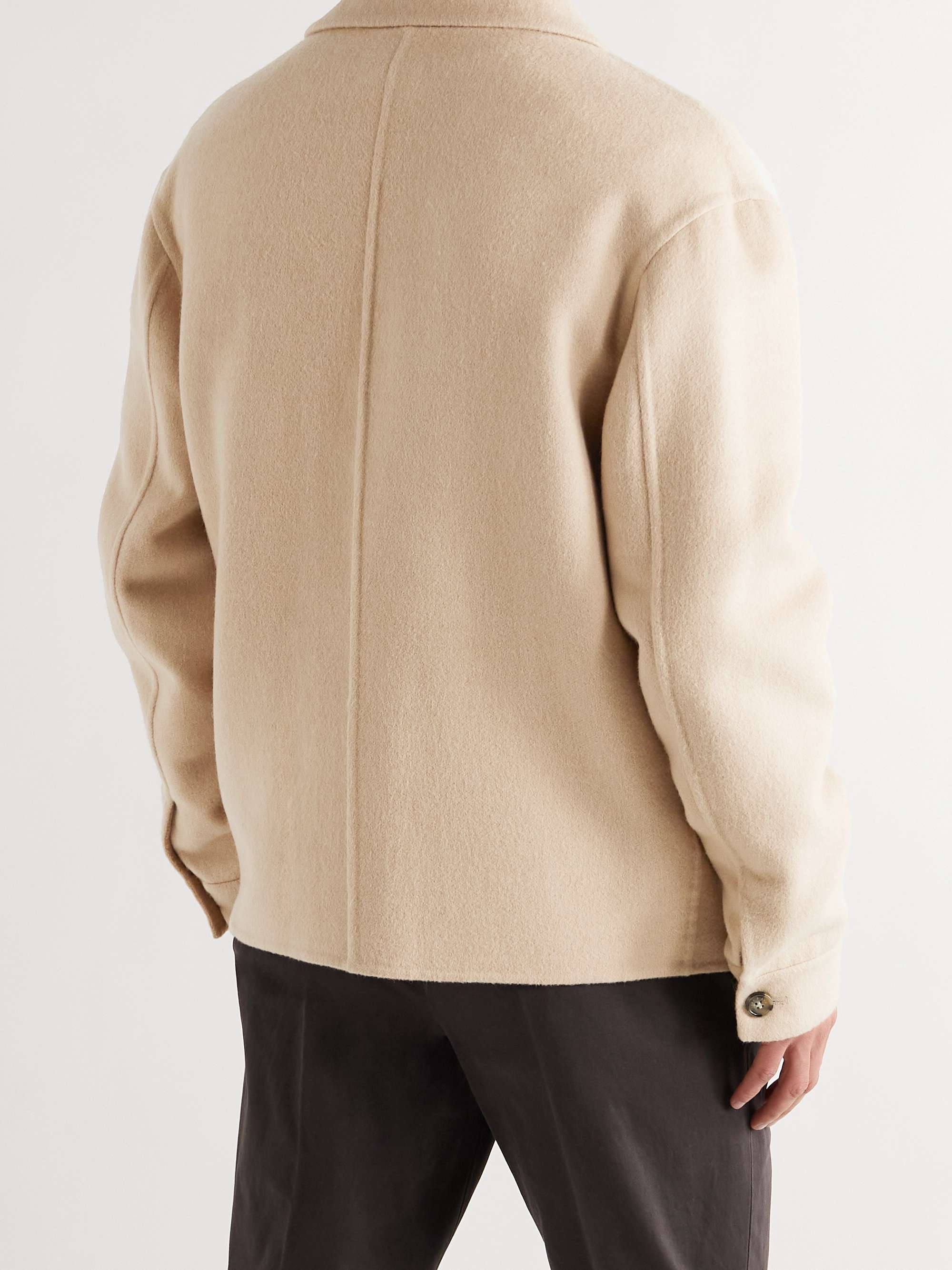 Brent Camel Hair-Blend Overshirt view