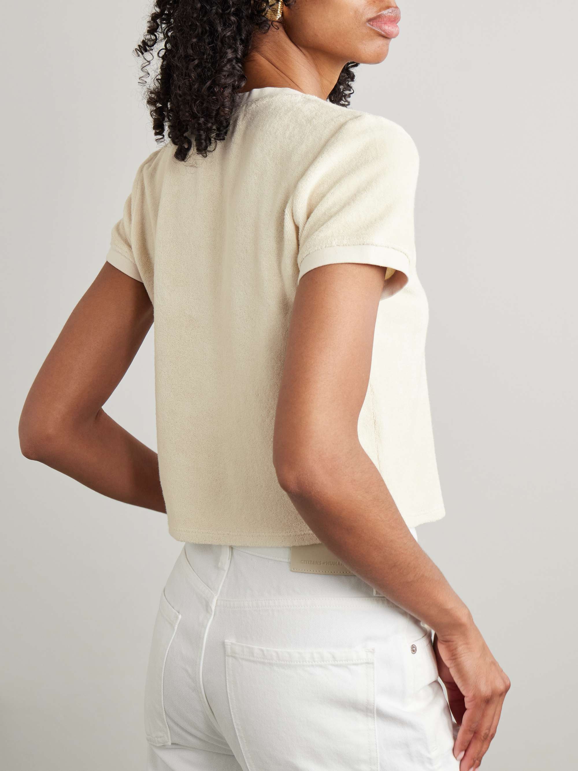 Carpi cotton-blend terry T-shirt view