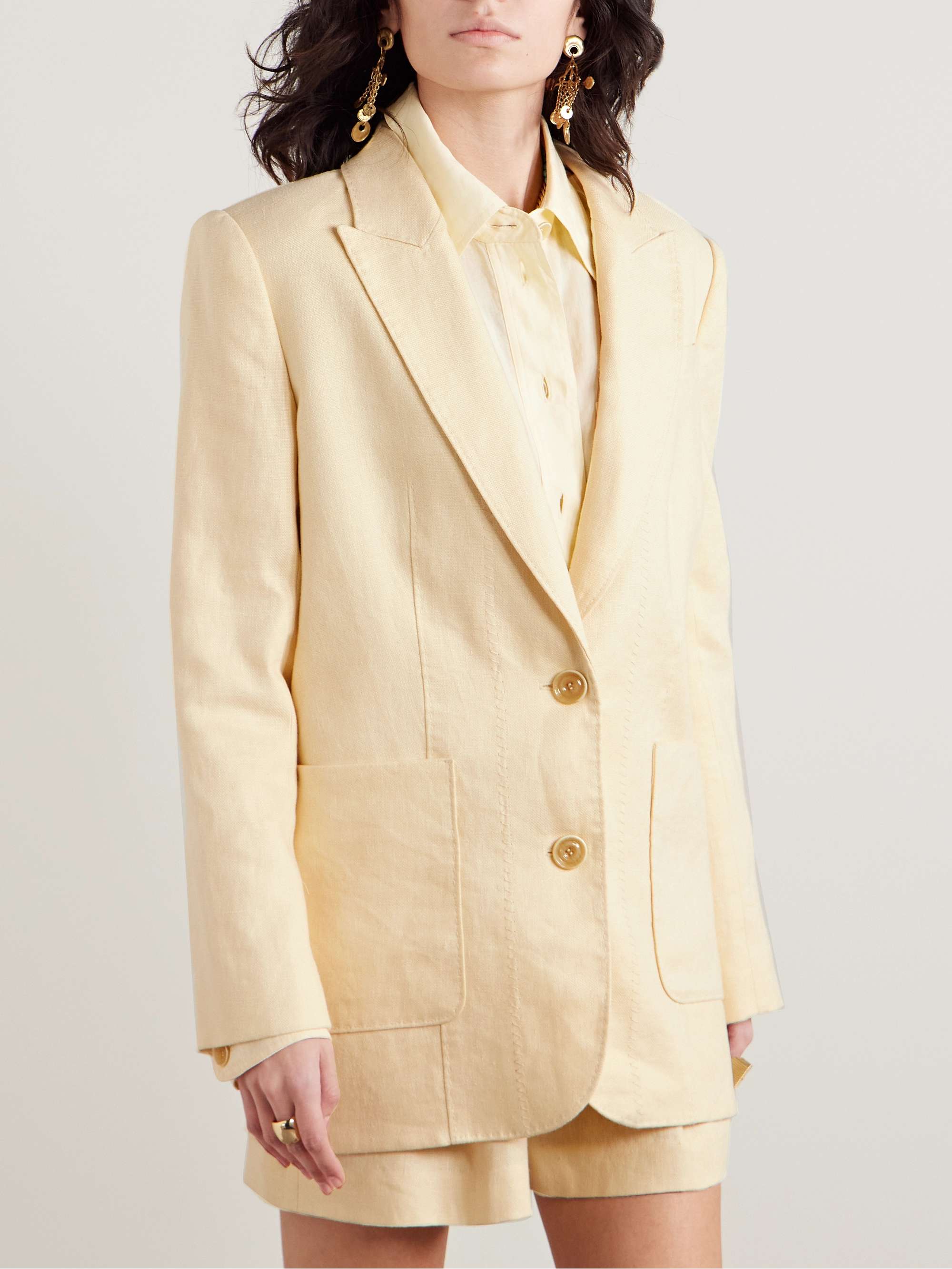 Illuminate linen blazer view
